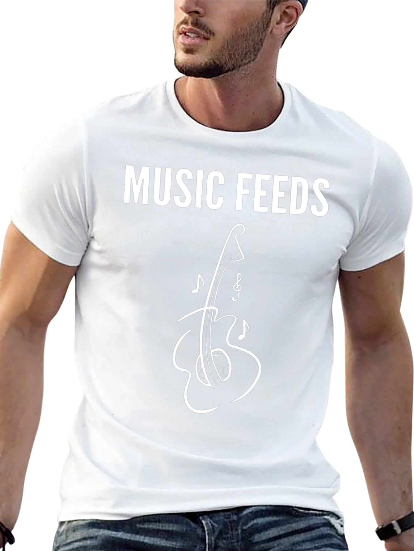 Music Feeds Soul T-Shirt Guitar Graphic Tee