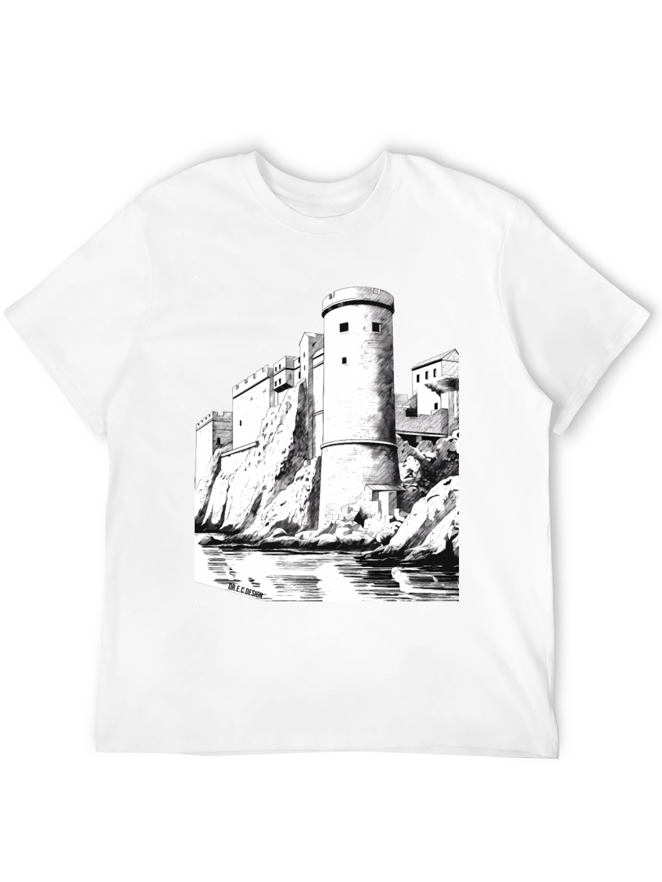 Castle Graphic Black T-Shirt | Unique Design Tee