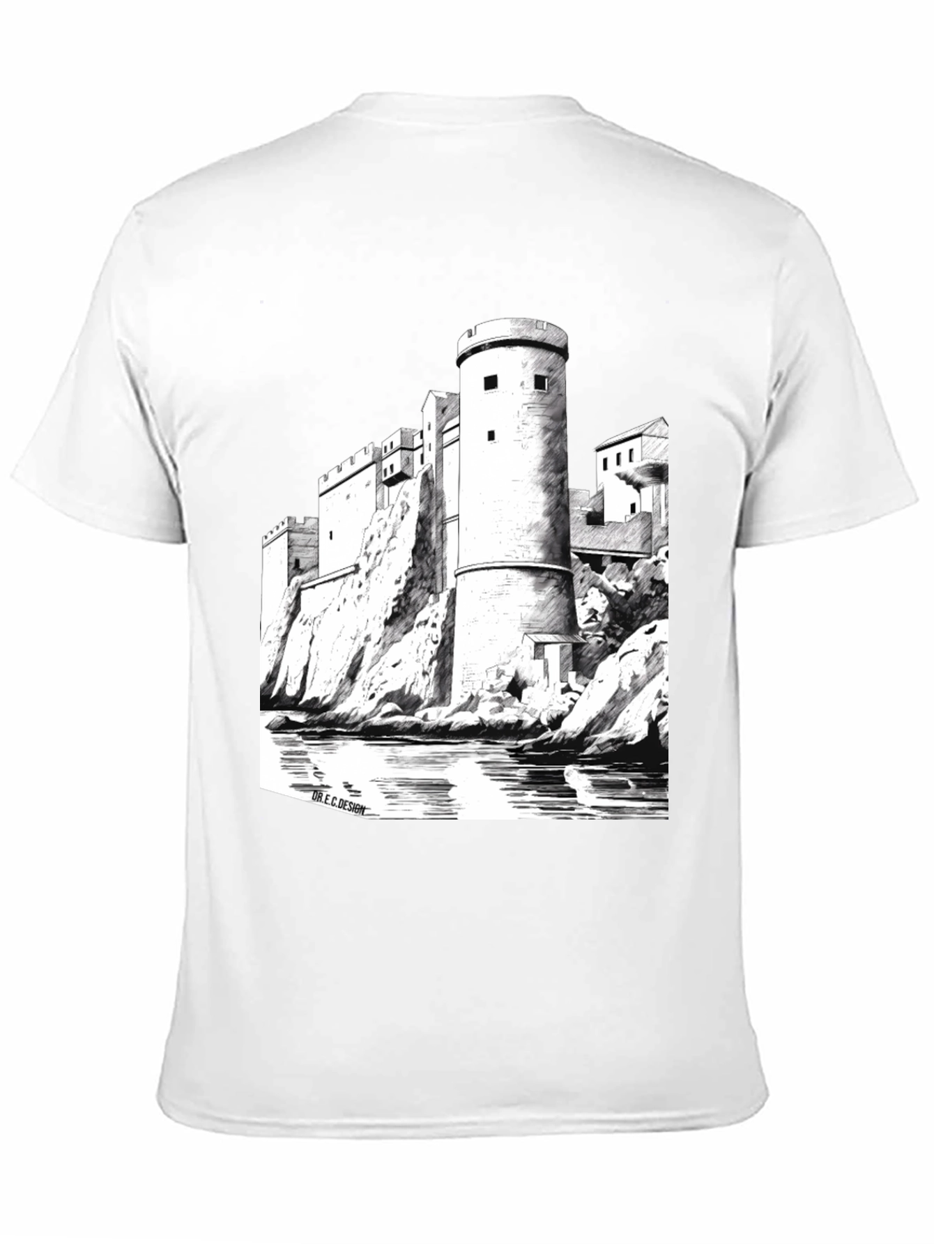 Castle Graphic Black T-Shirt | Unique Design Tee