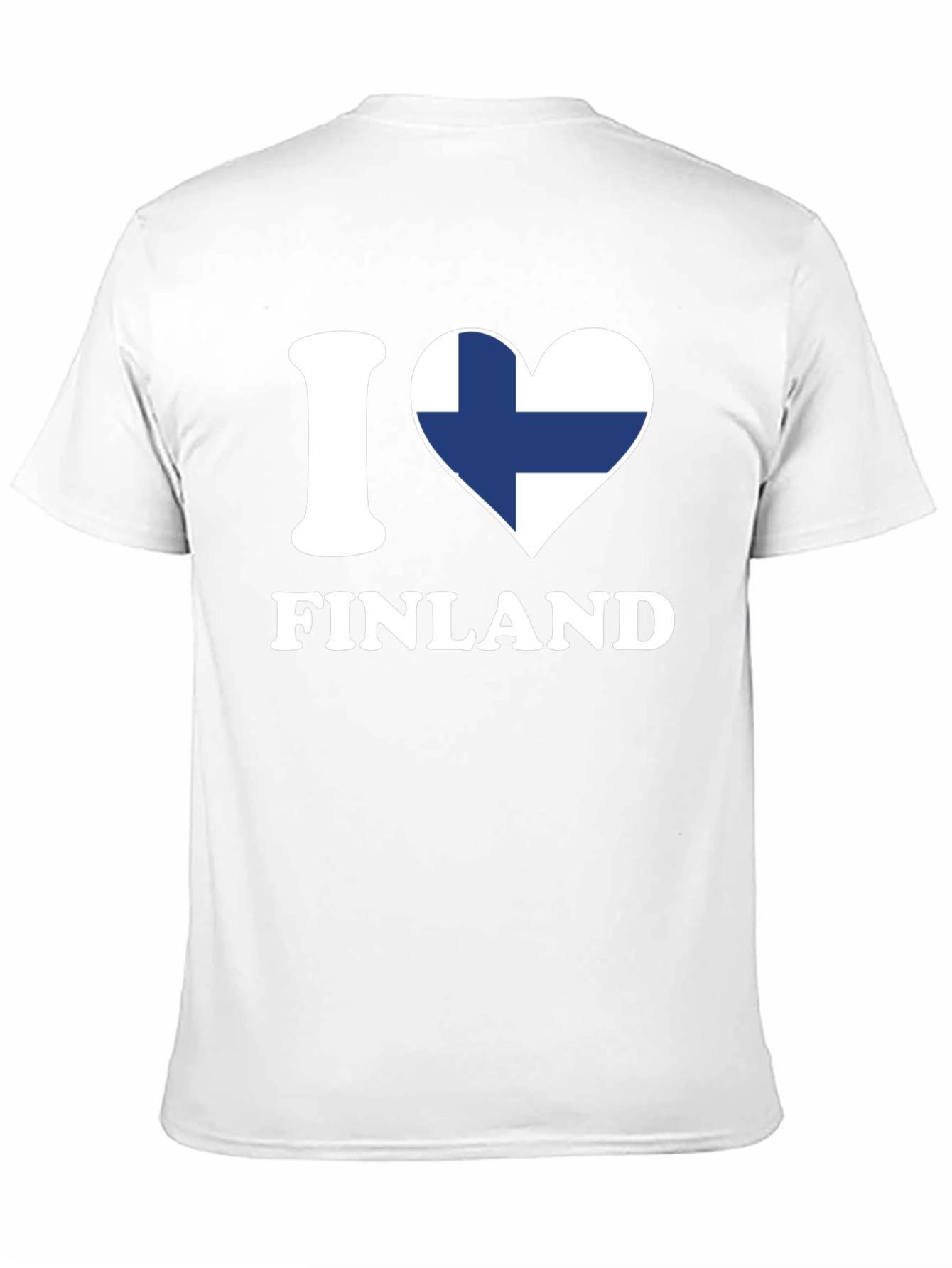 I Love Finland T-Shirt - Finnish Flag Heart Design