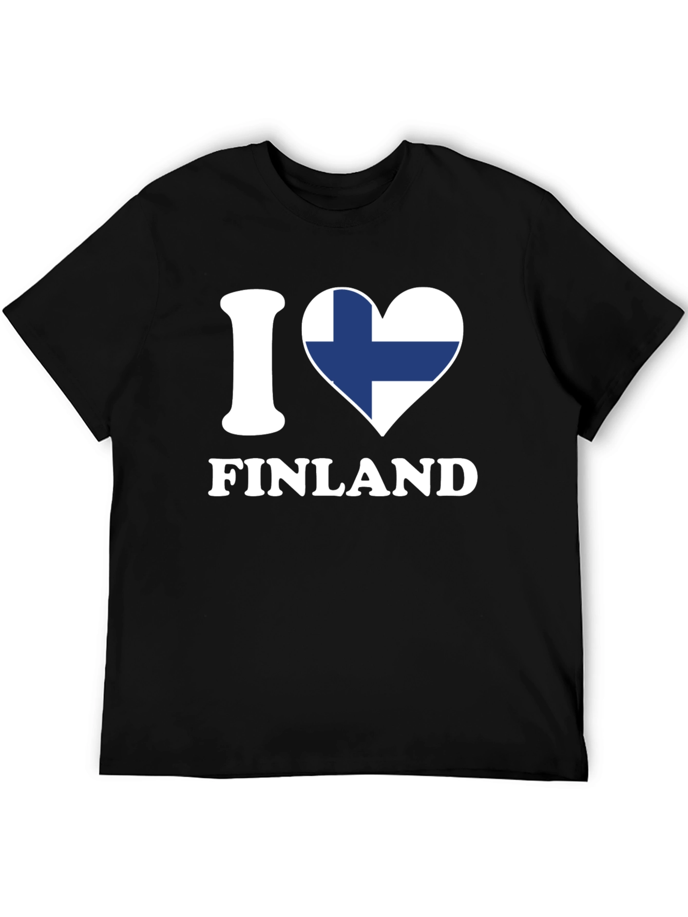 I Love Finland T-Shirt - Finnish Flag Heart Design