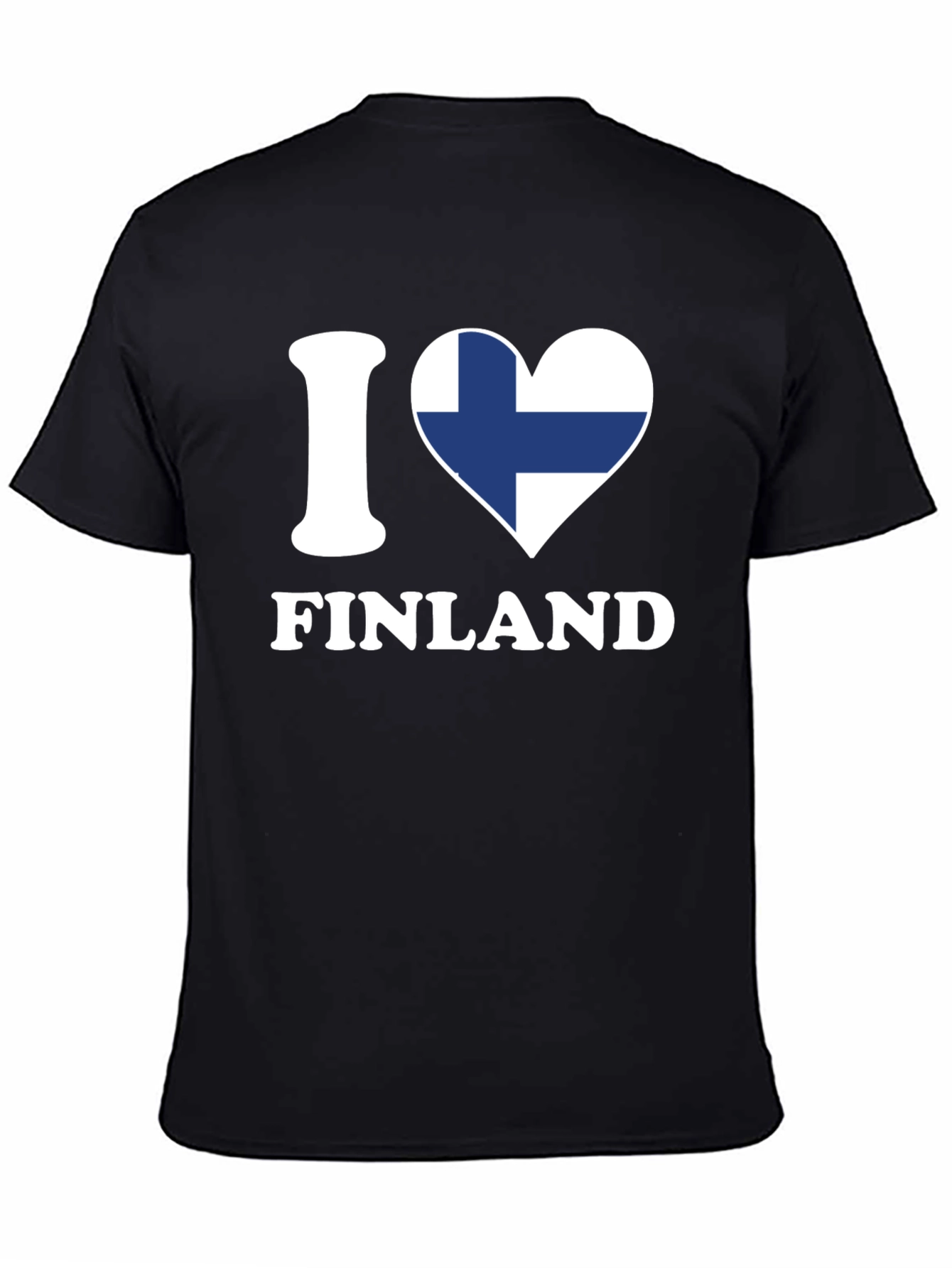 I Love Finland T-Shirt - Finnish Flag Heart Design