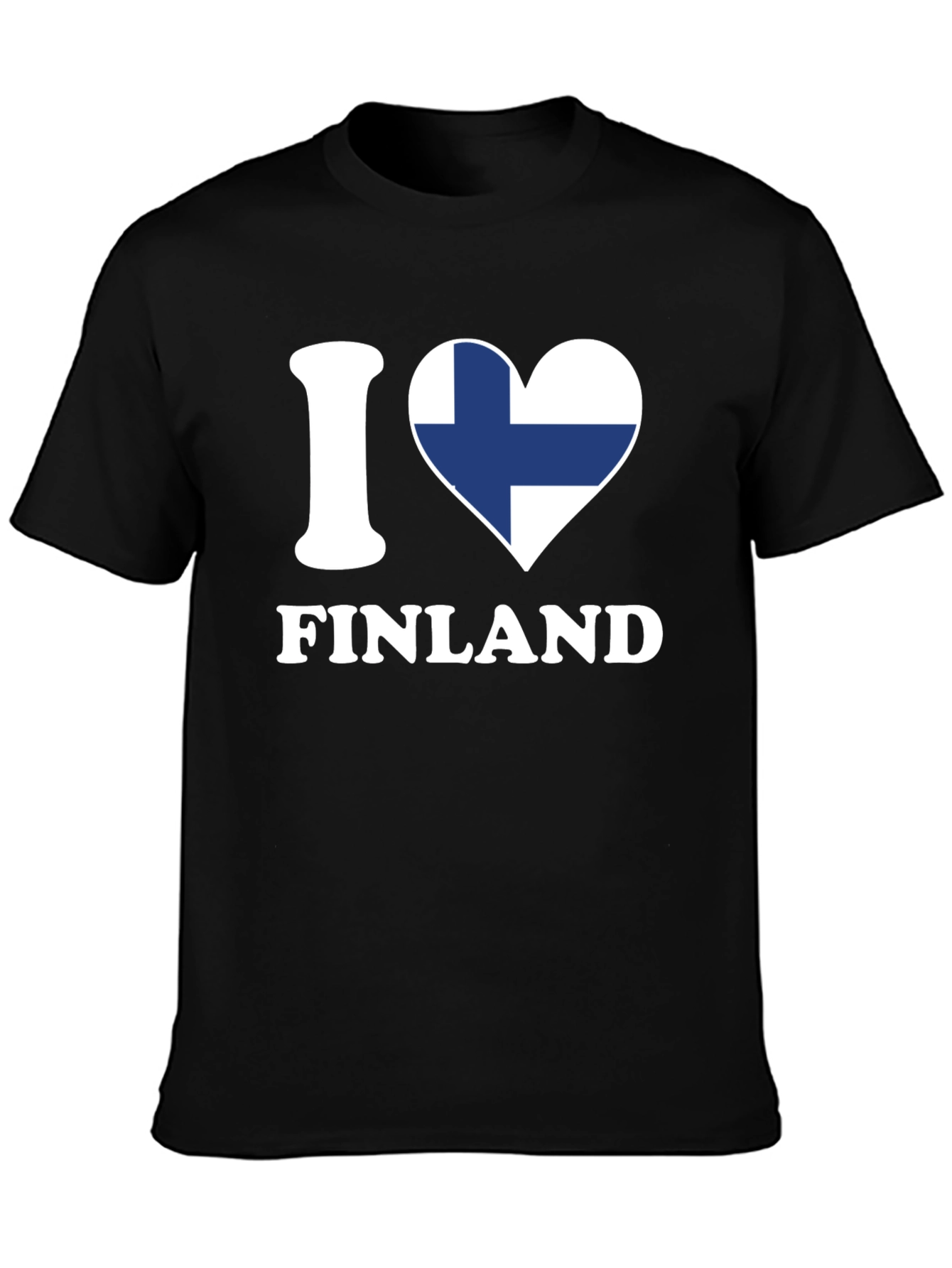 I Love Finland T-Shirt - Finnish Flag Heart Design
