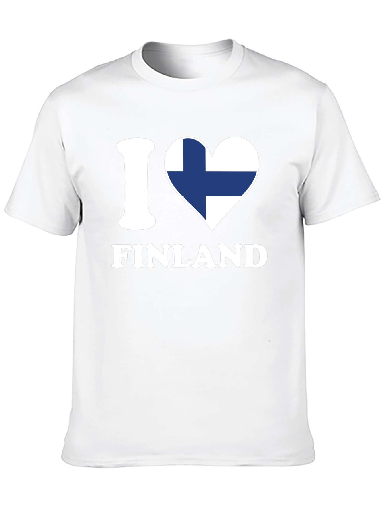 I Love Finland T-Shirt - Finnish Flag Heart Design