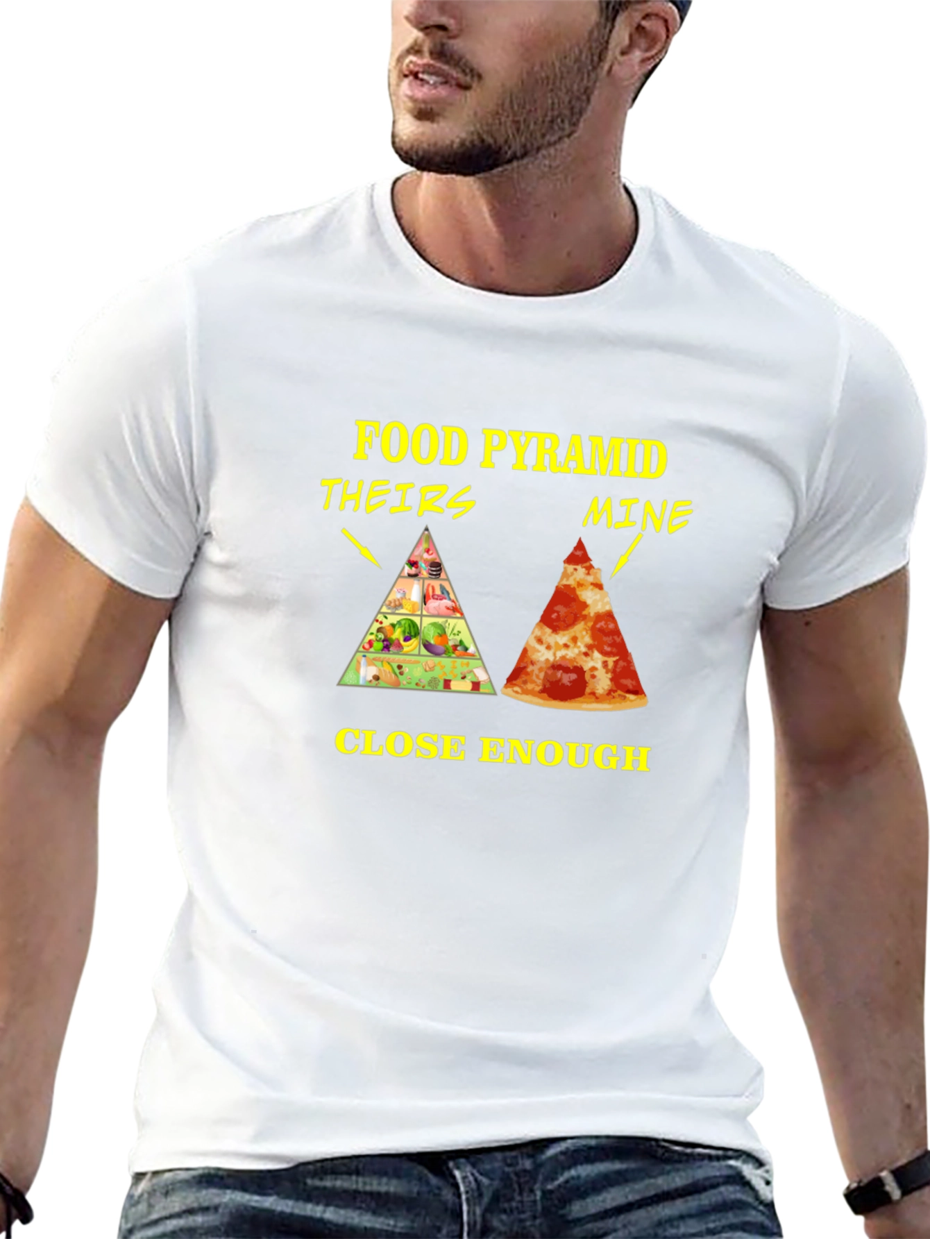 Food Pyramid T-Shirt - Funny Pizza Lover Tee