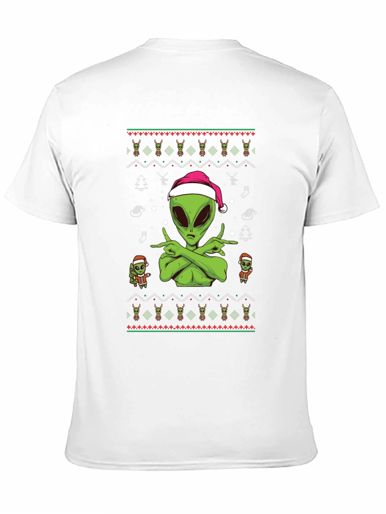 Alien Christmas Ugly Sweater Tee