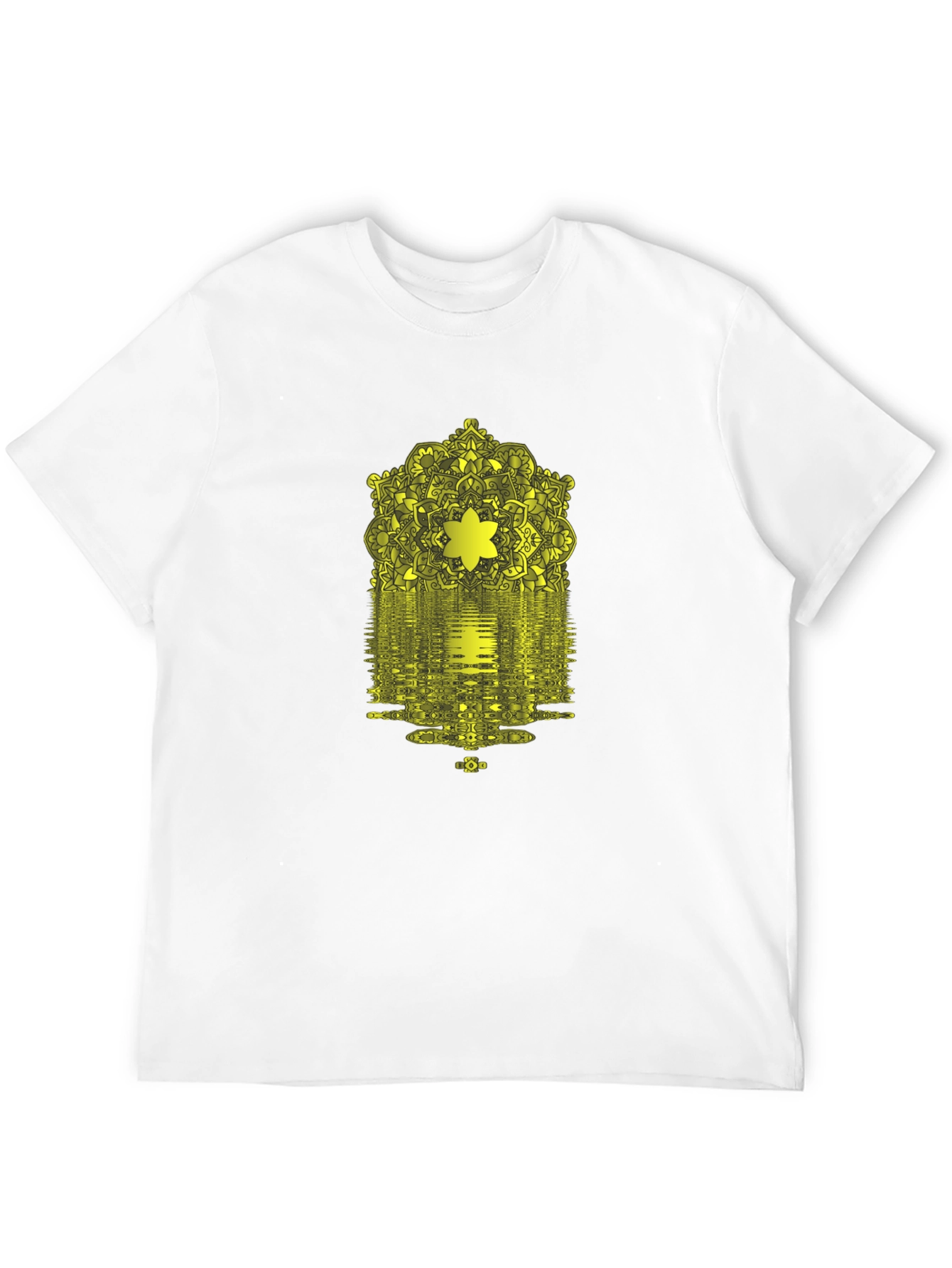 Abstract Geometric Print Black T-Shirt