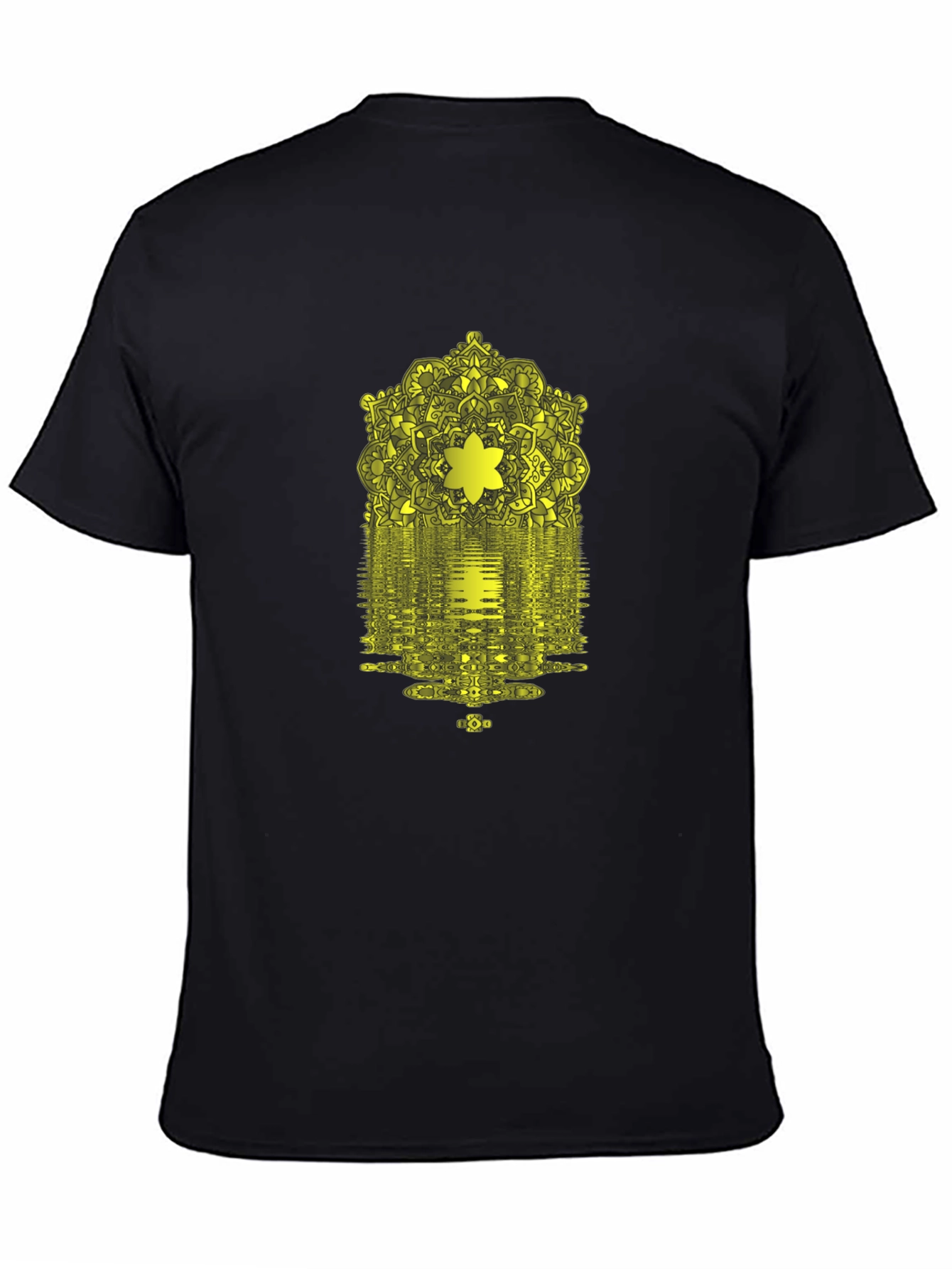 Abstract Geometric Print Black T-Shirt