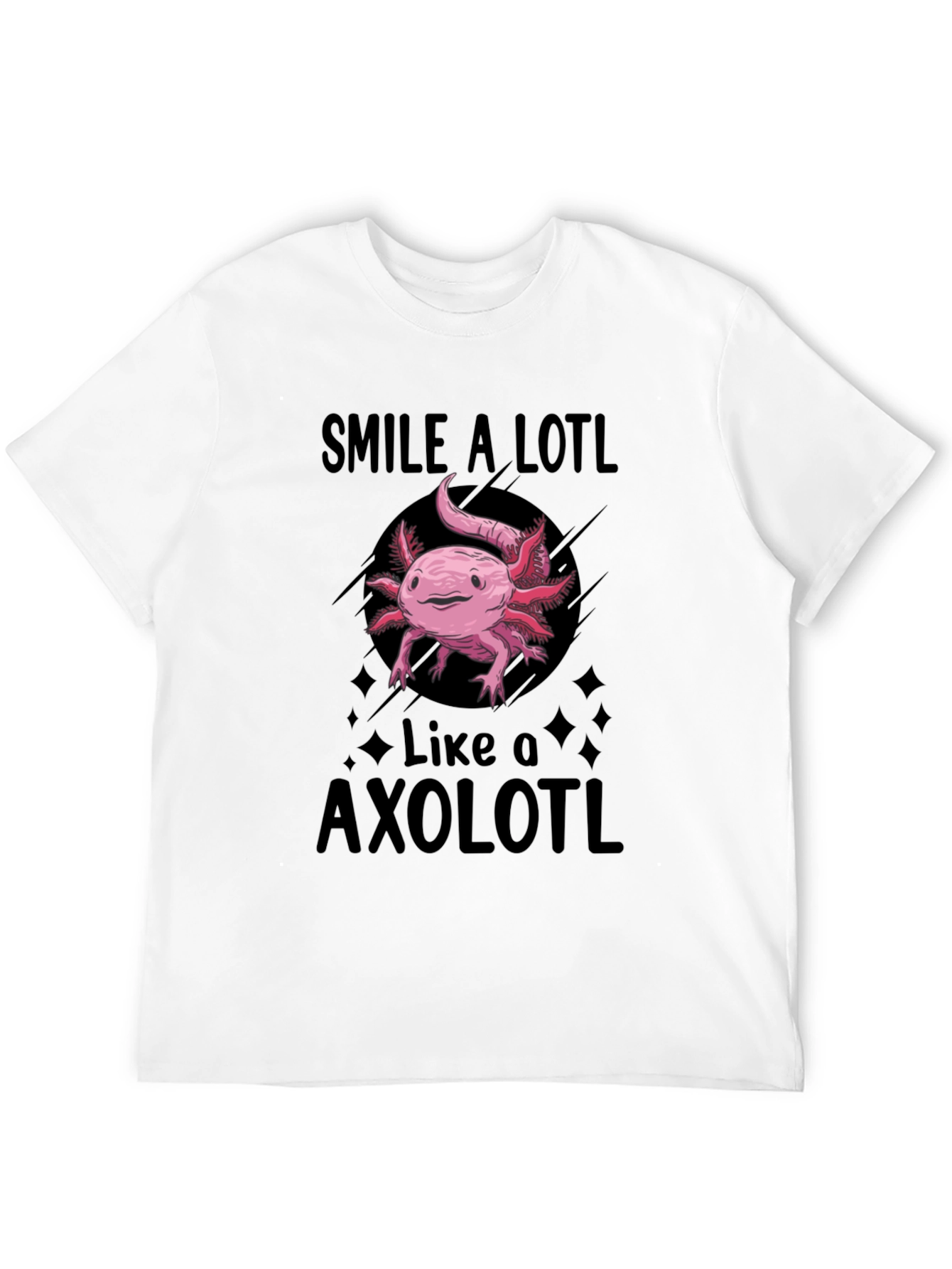 Smile A Lotl Axolotl Black T-Shirt