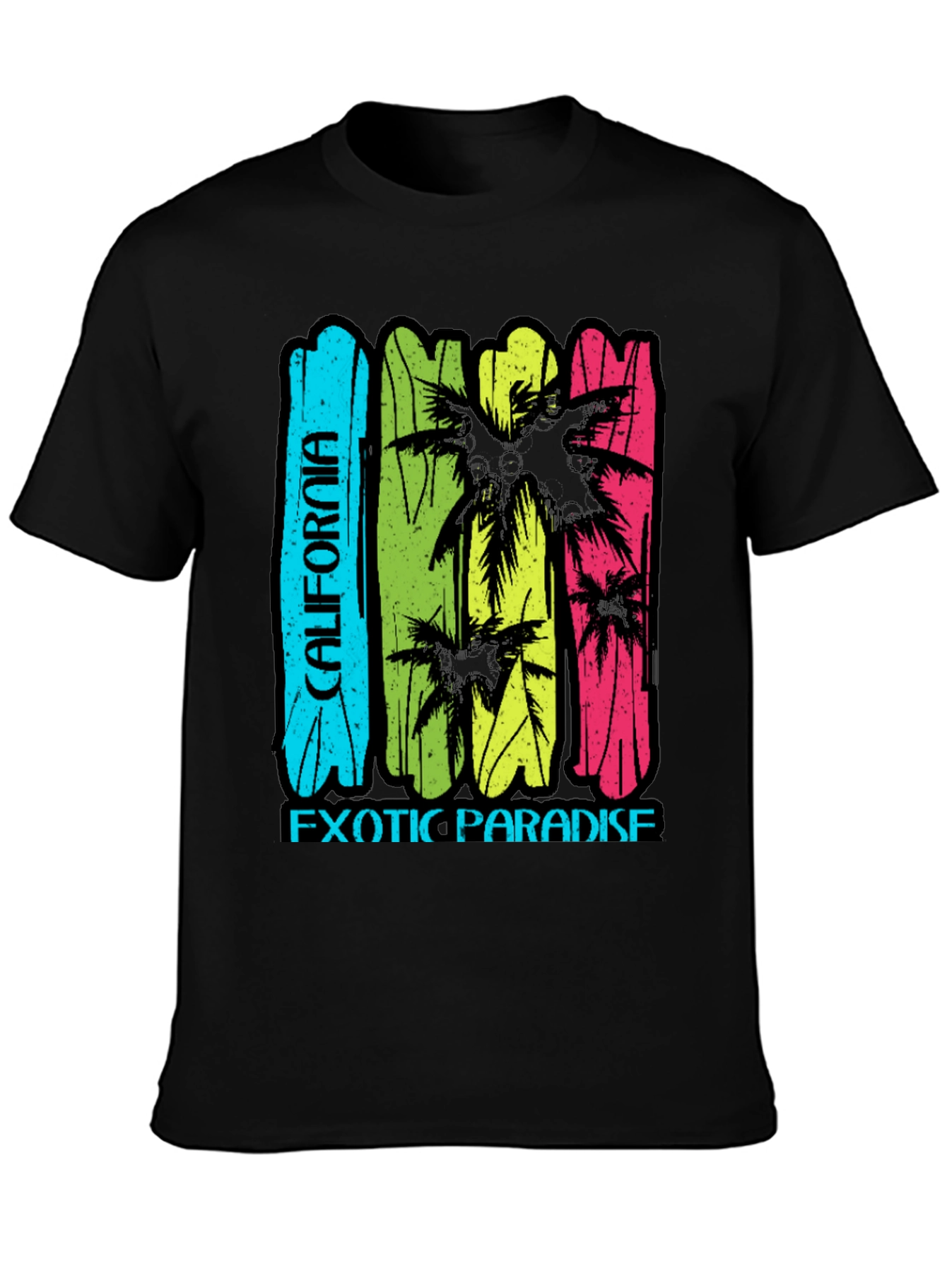 California Exotic Paradise T-Shirt - Black