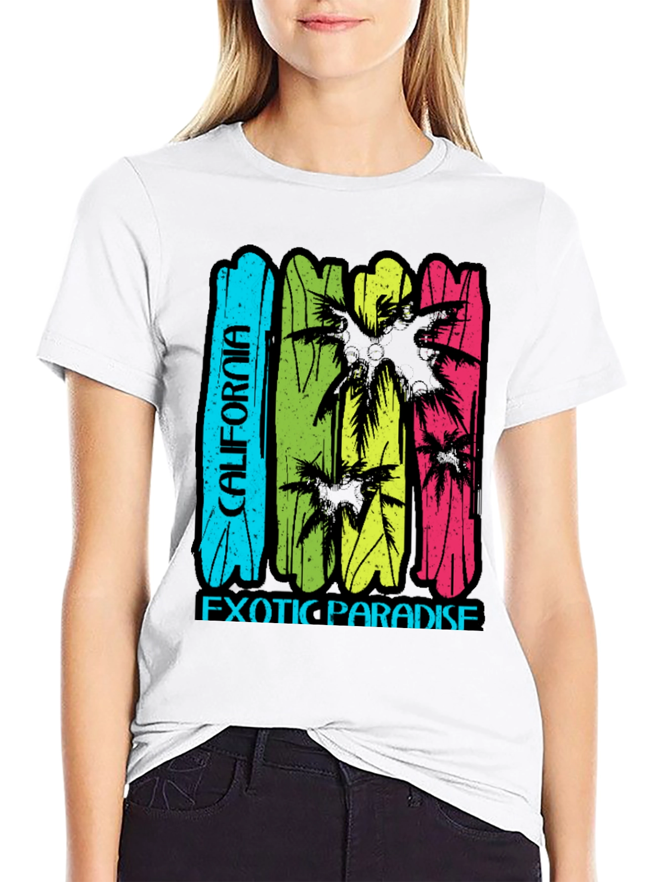 California Exotic Paradise T-Shirt - Black