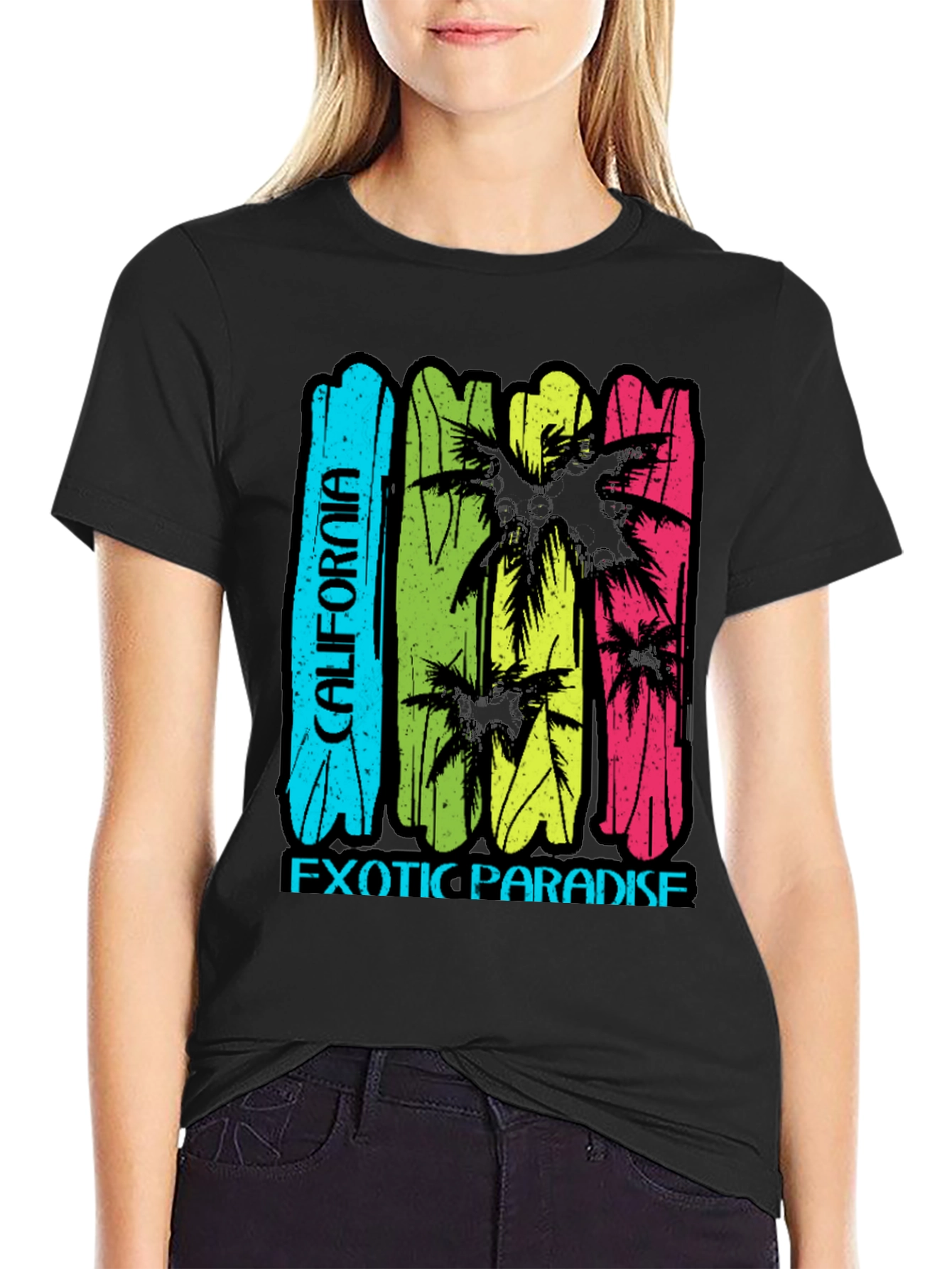 California Exotic Paradise T-Shirt - Black