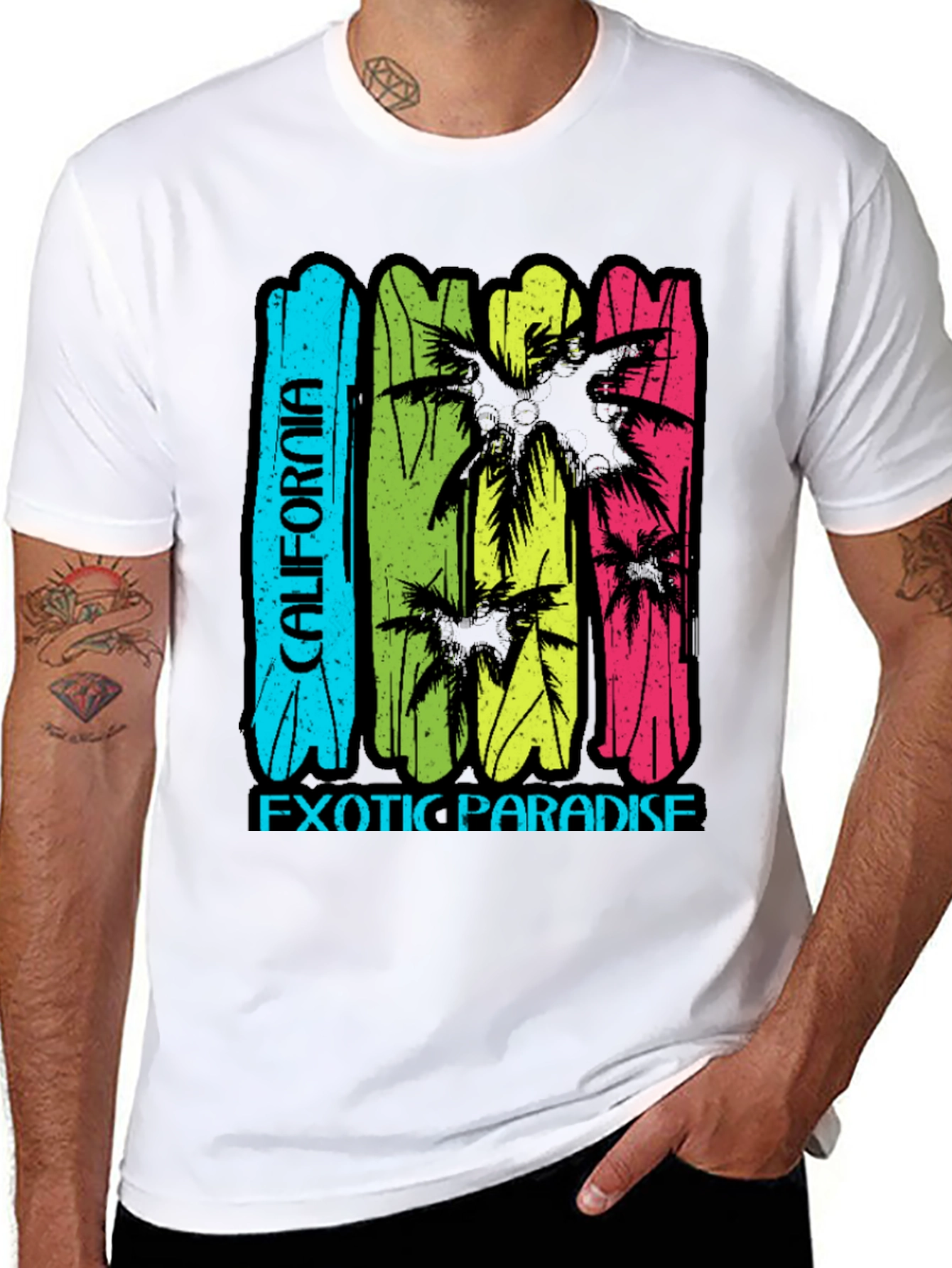 California Exotic Paradise T-Shirt - Black