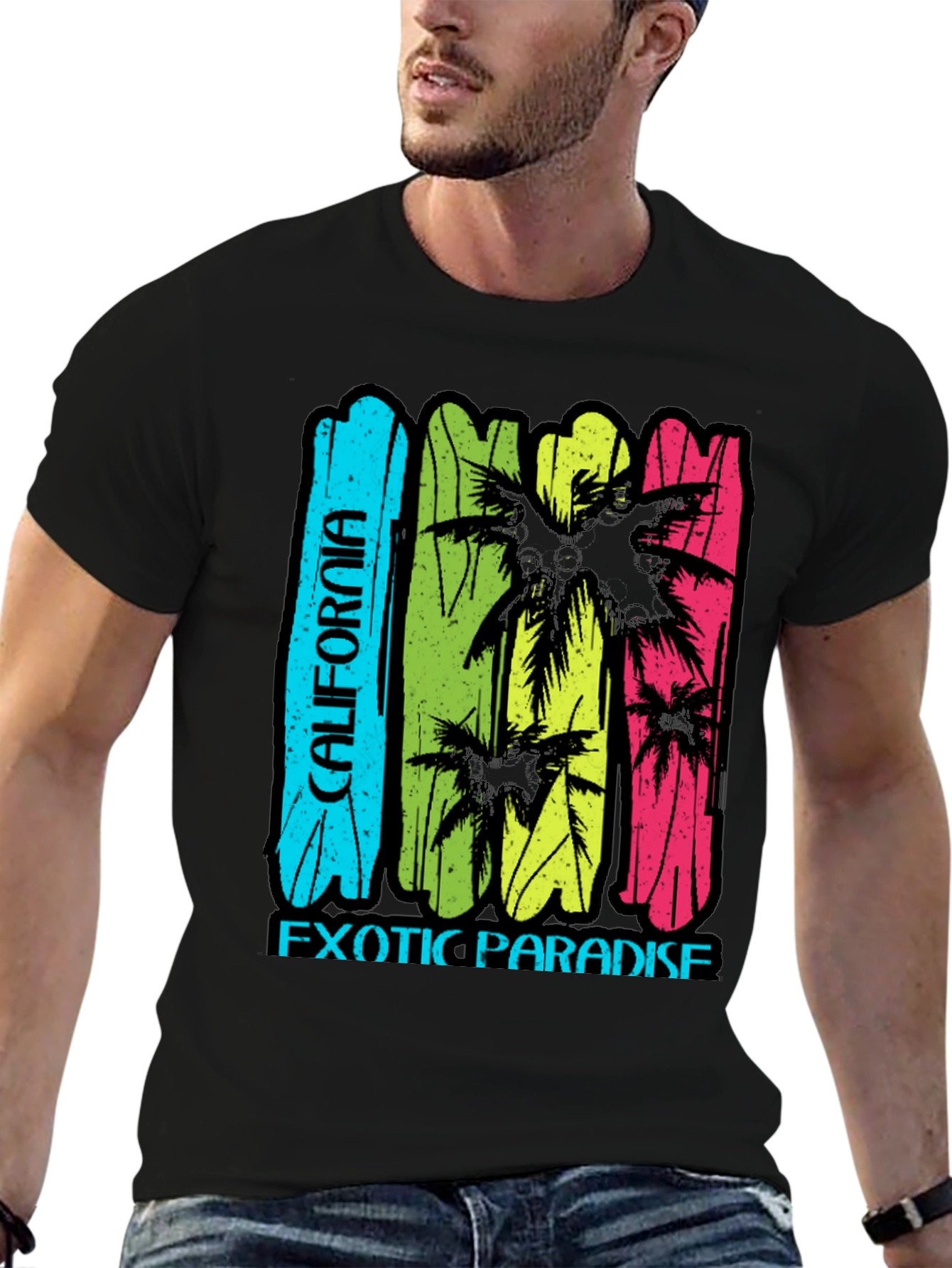 California Exotic Paradise T-Shirt - Black