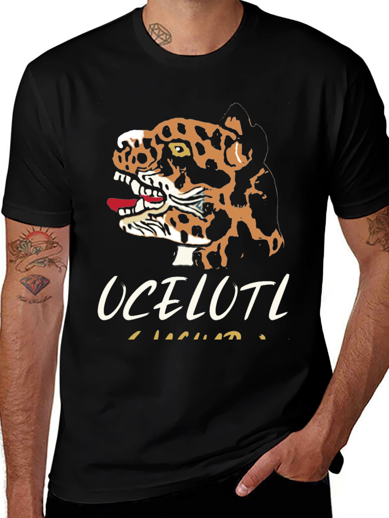 Ocelotl Jaguar Graphic T-Shirt