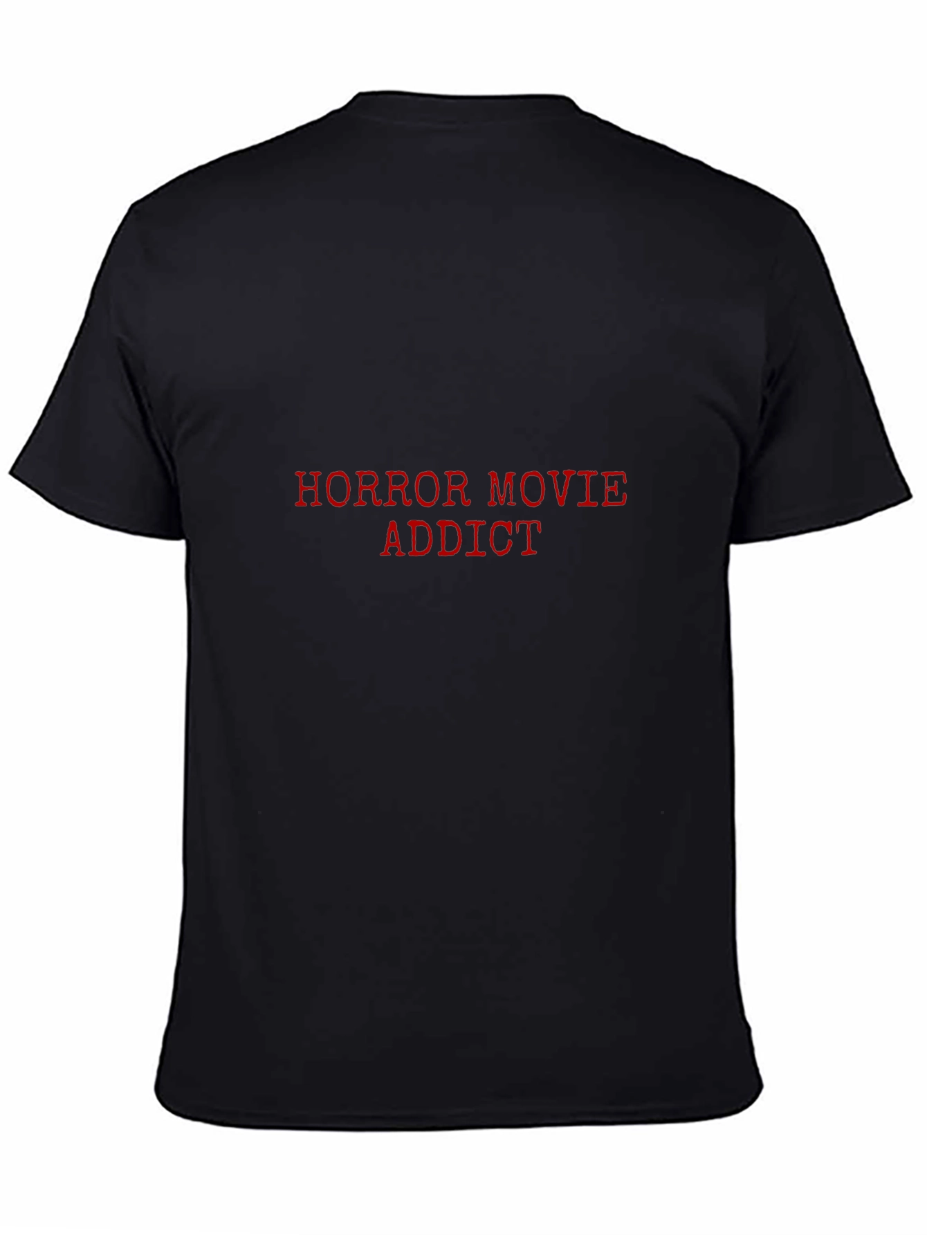Horror Movie Addict Black Graphic T-Shirt