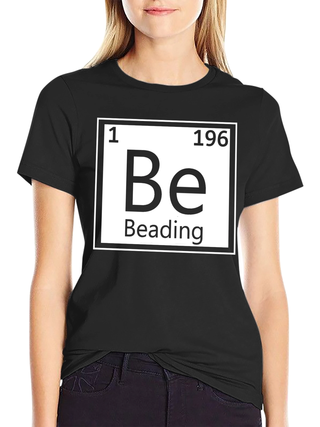 Beading Periodic Table T-Shirt - Black