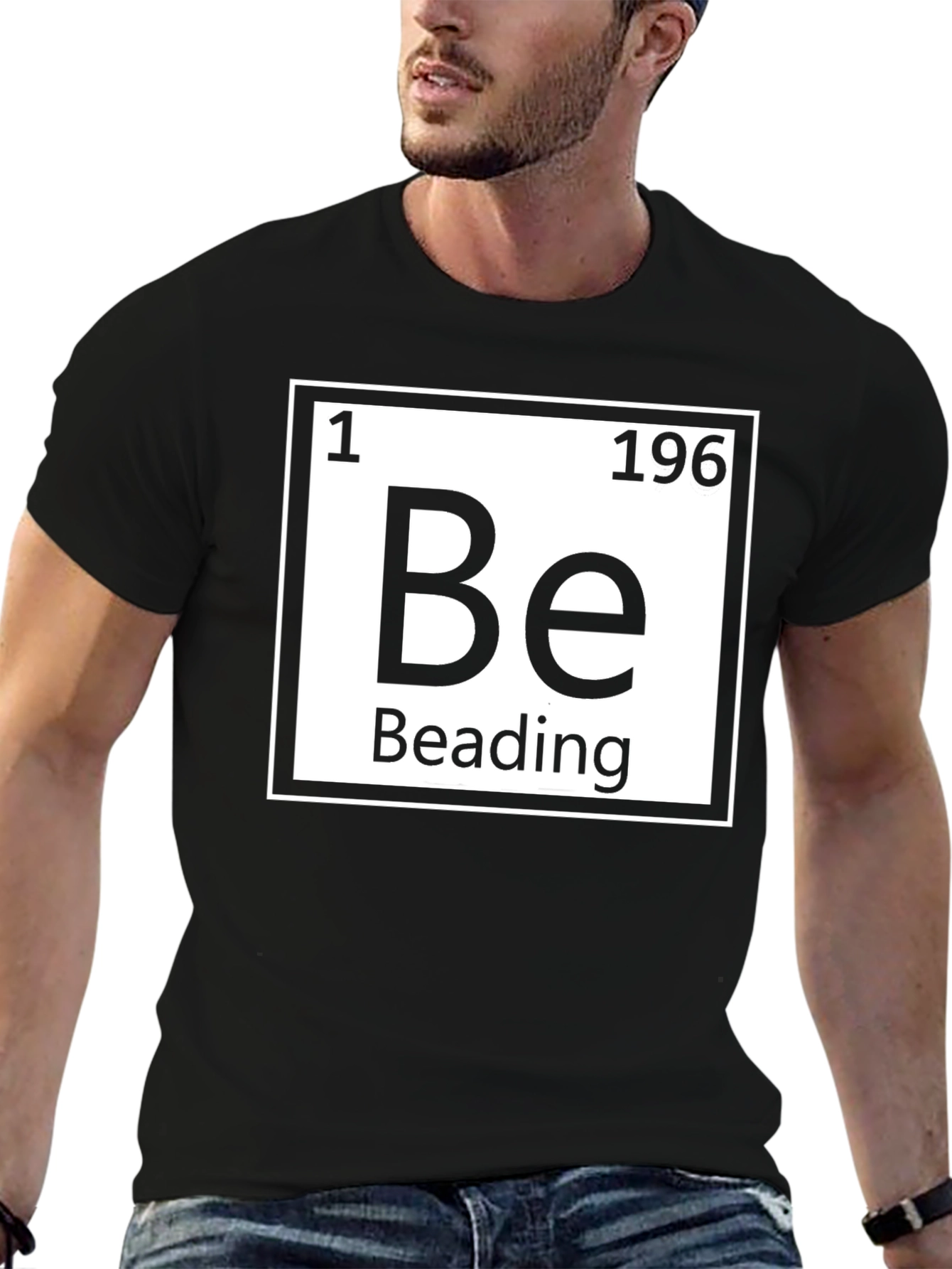 Beading Periodic Table T-Shirt - Black