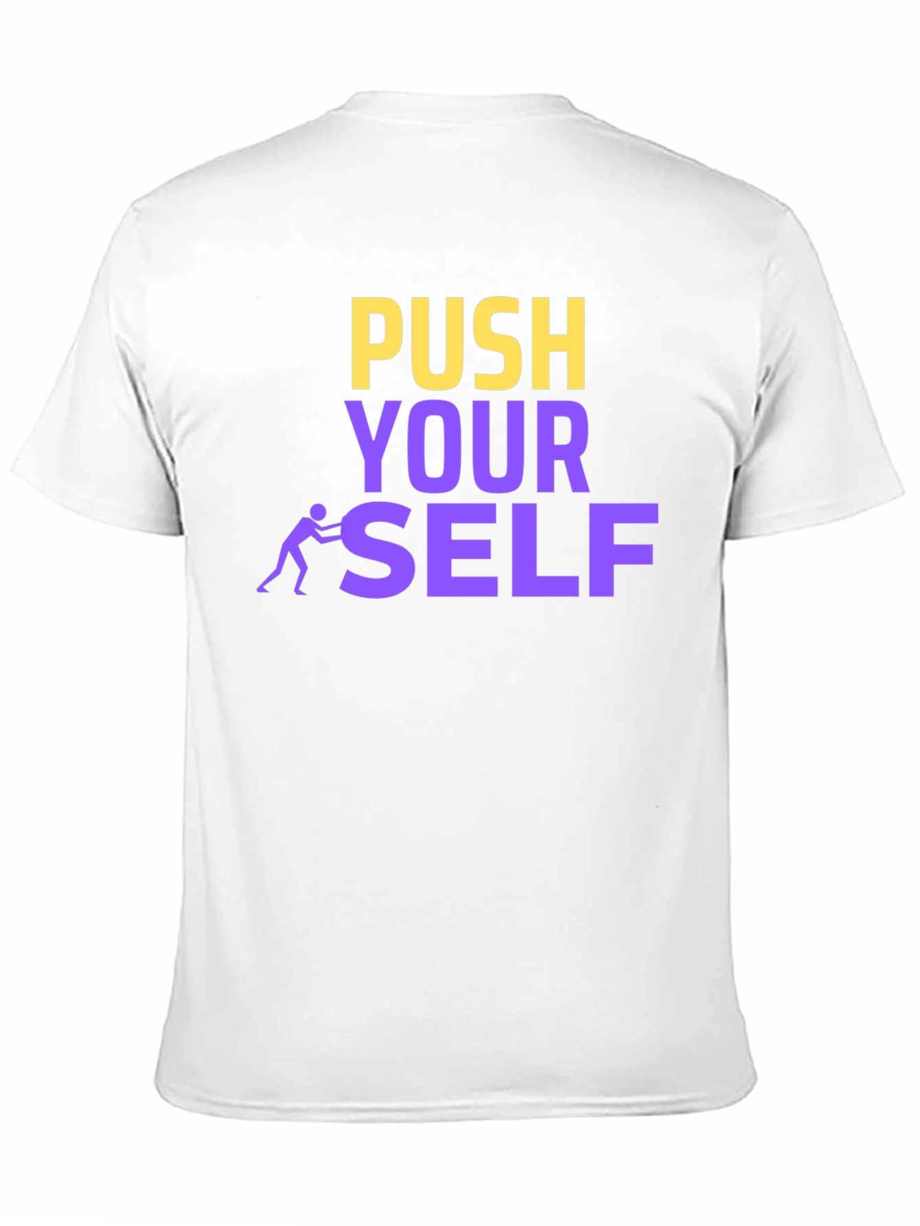 Push Yourself Motivational Black T-Shirt
