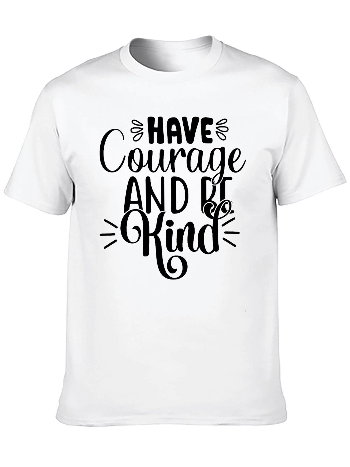 Courage Be Kind Black Graphic Tee