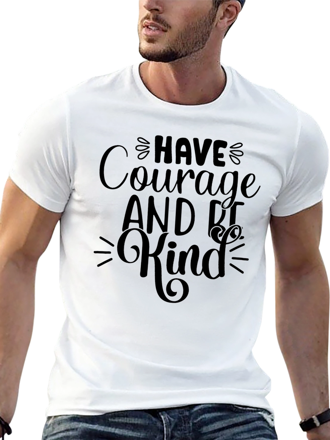 Courage Be Kind Black Graphic Tee