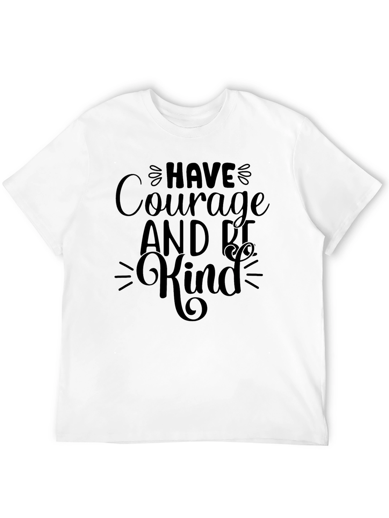 Courage Be Kind Black Graphic Tee