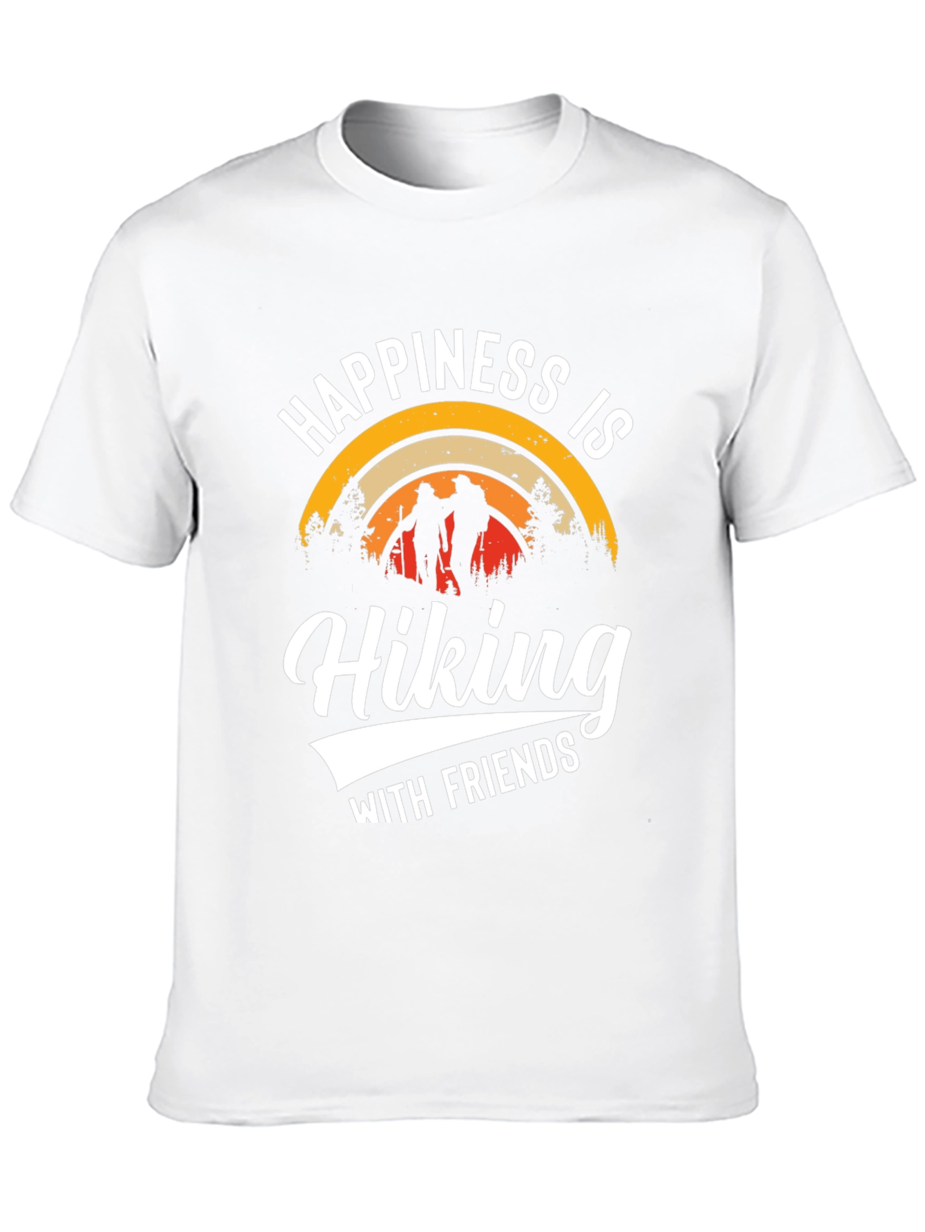 Happiness is Hiking with Friends Black T-Shirt