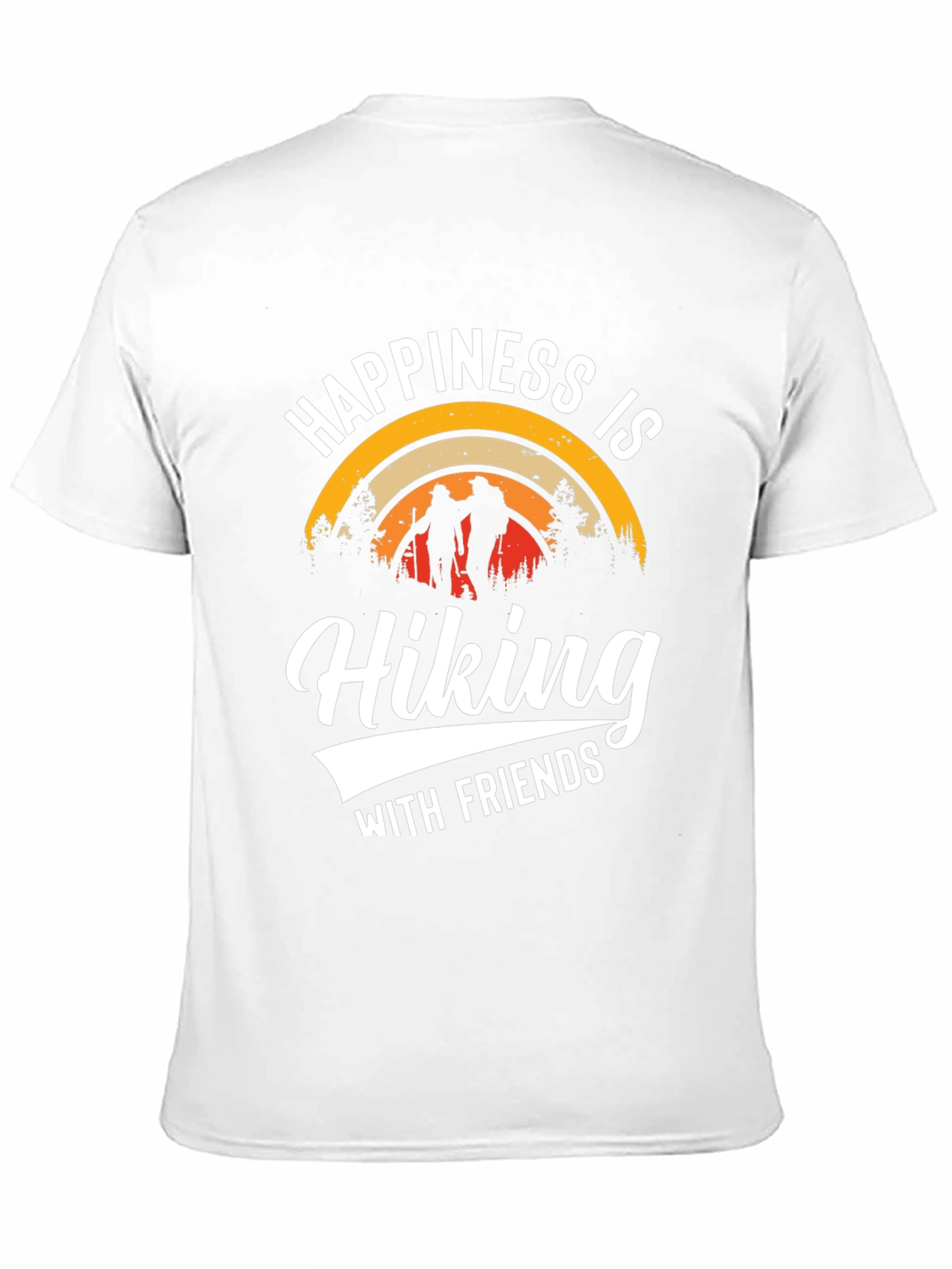 Happiness is Hiking with Friends Black T-Shirt