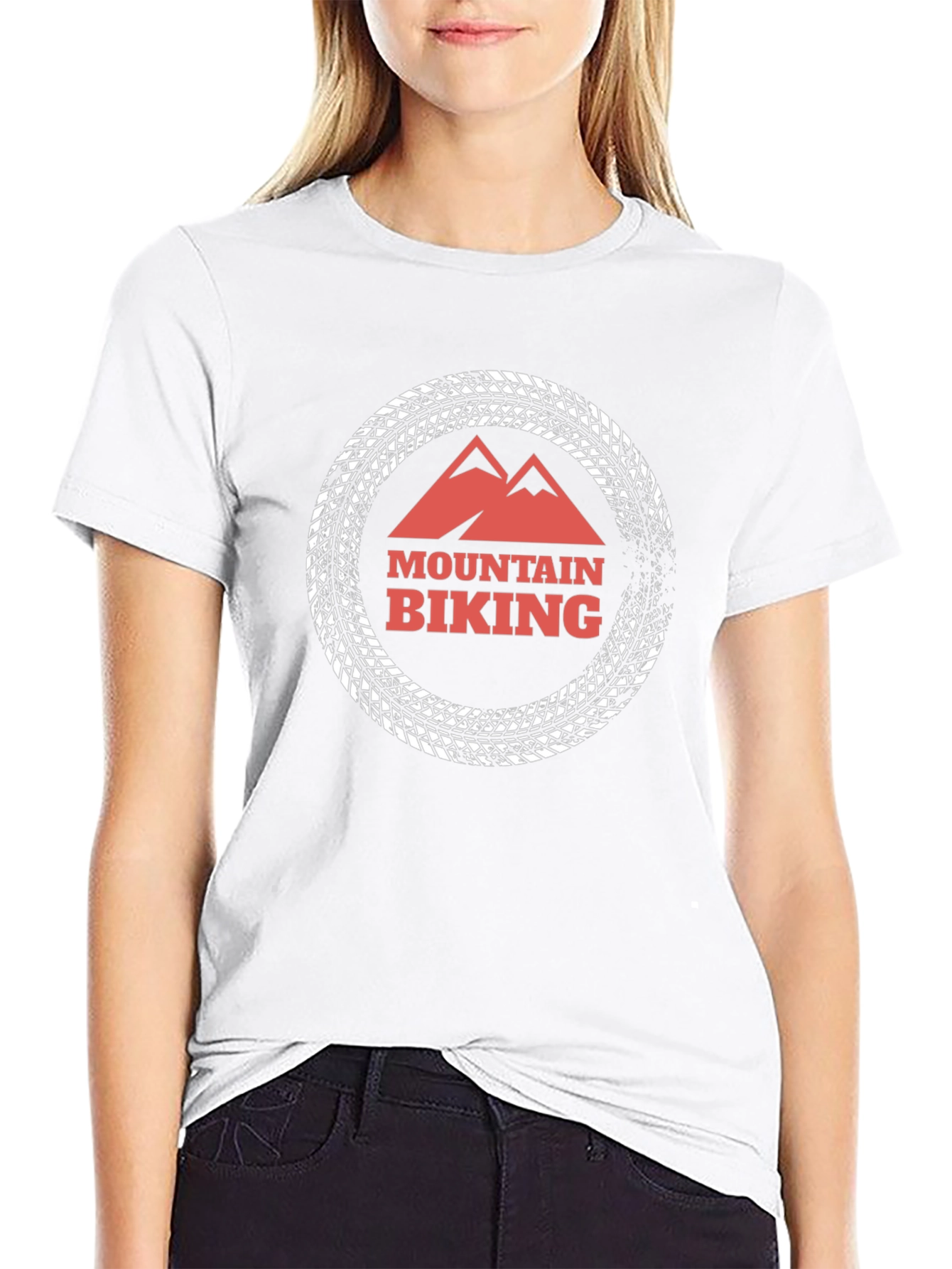 Mountain Biking Graphic Tee - Black
