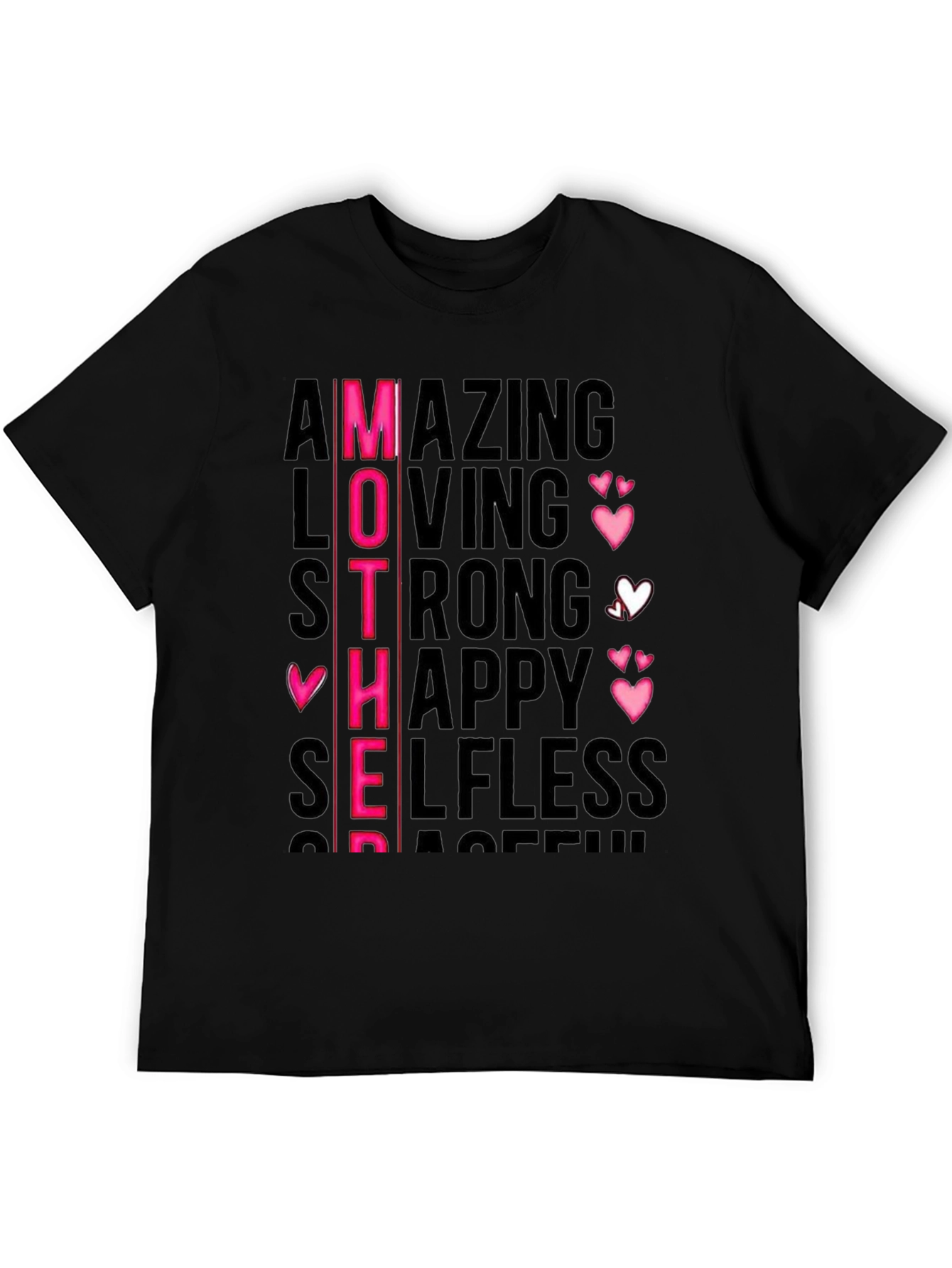 Mothers Day Graphic Tee - Amazing Loving Strong