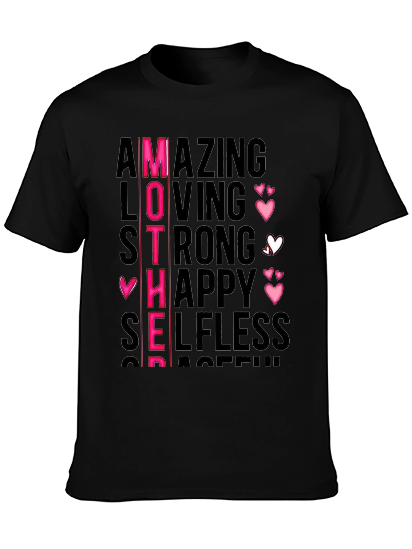 Mothers Day Graphic Tee - Amazing Loving Strong
