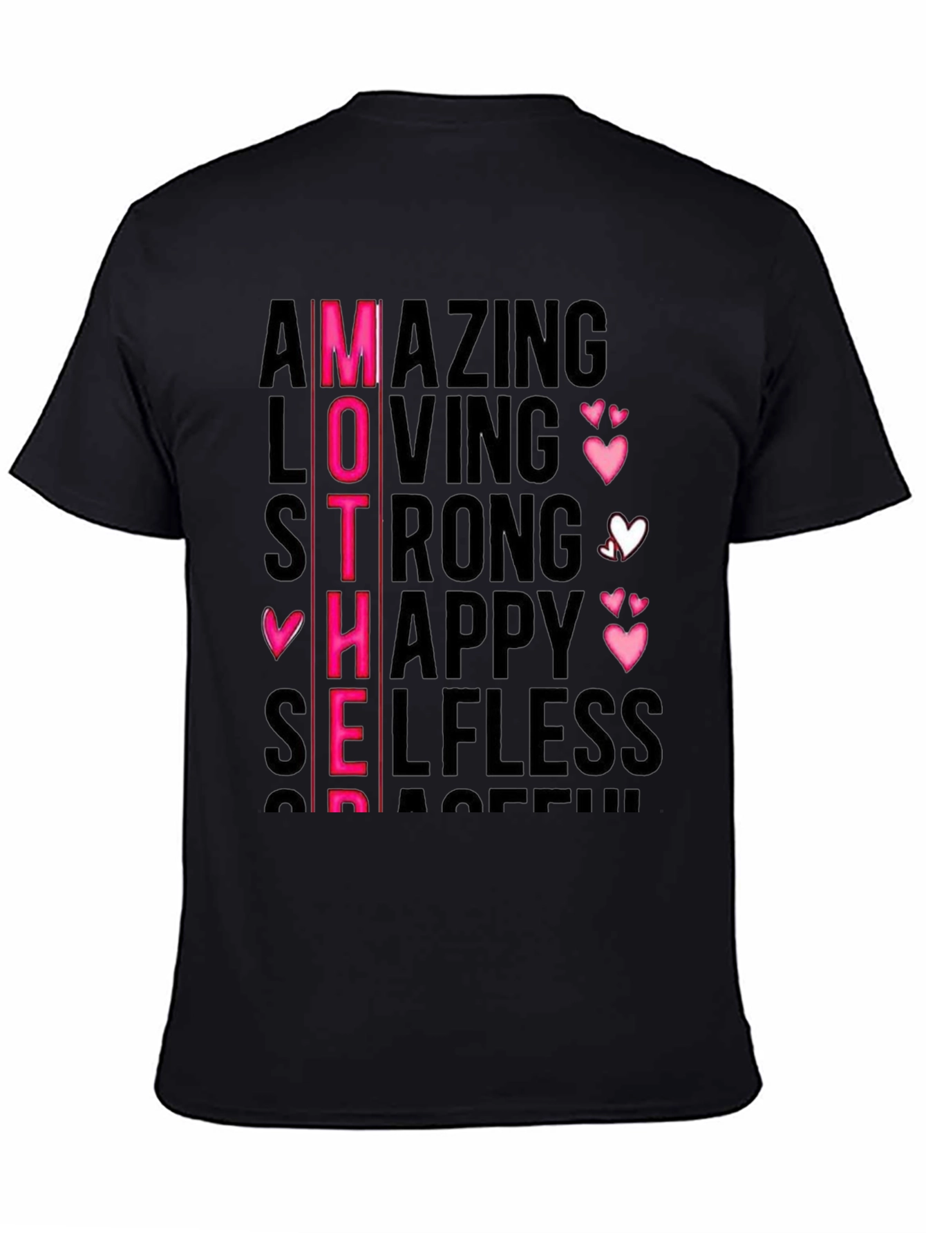 Mothers Day Graphic Tee - Amazing Loving Strong