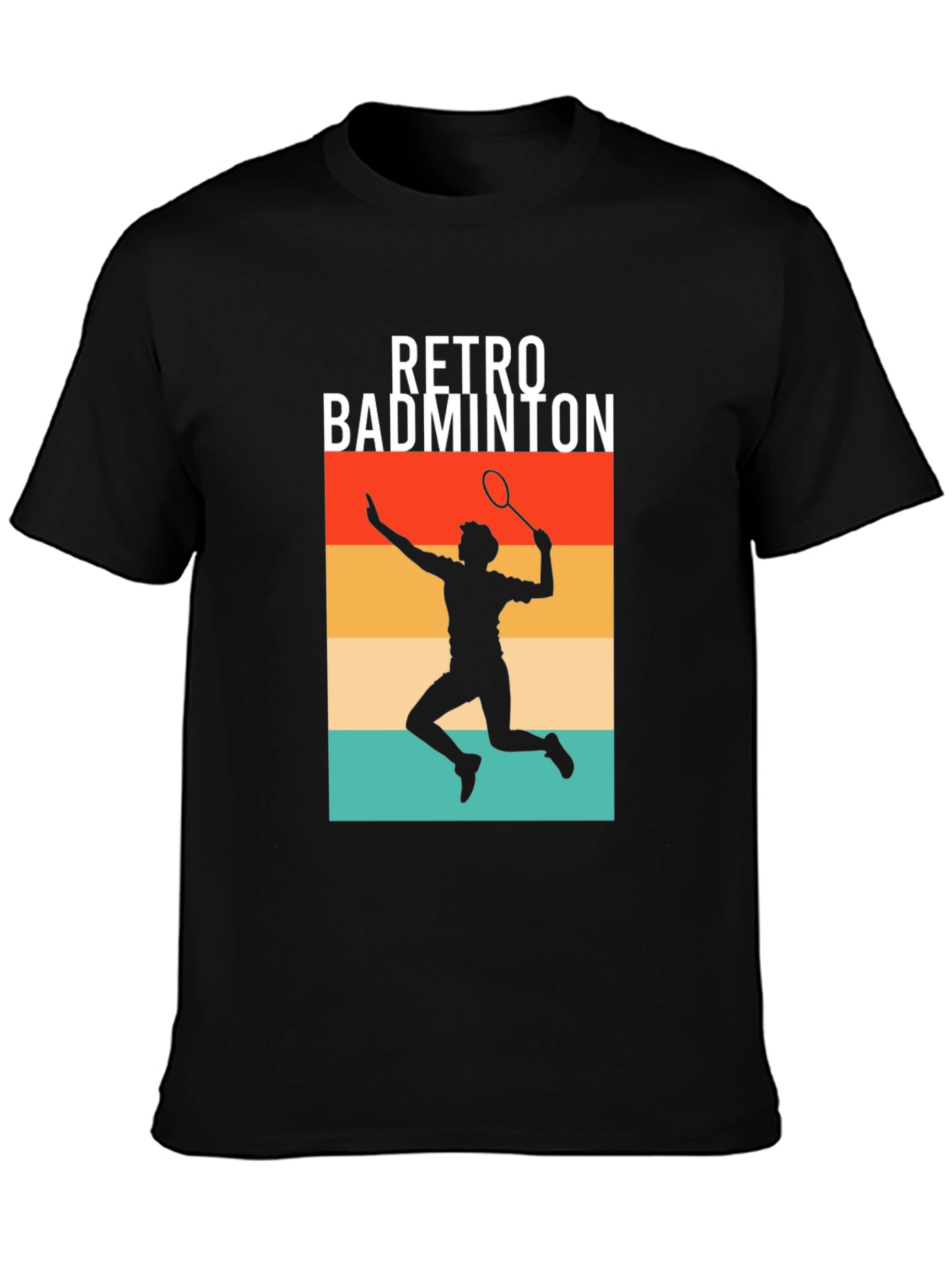 Retro Badminton Player Graphic Tee