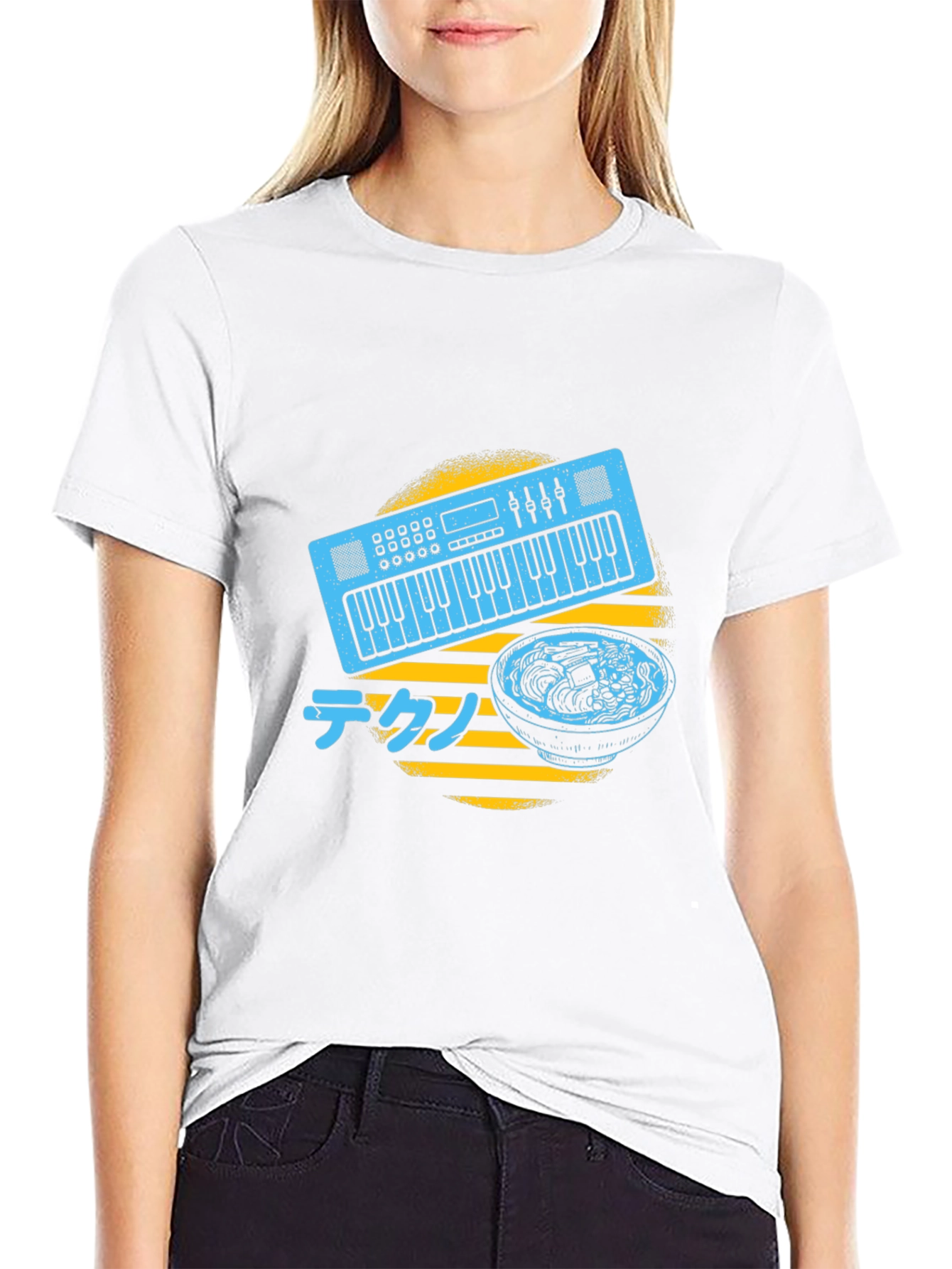 Synth Ramen T-Shirt - Musical Japanese Foodie Tee