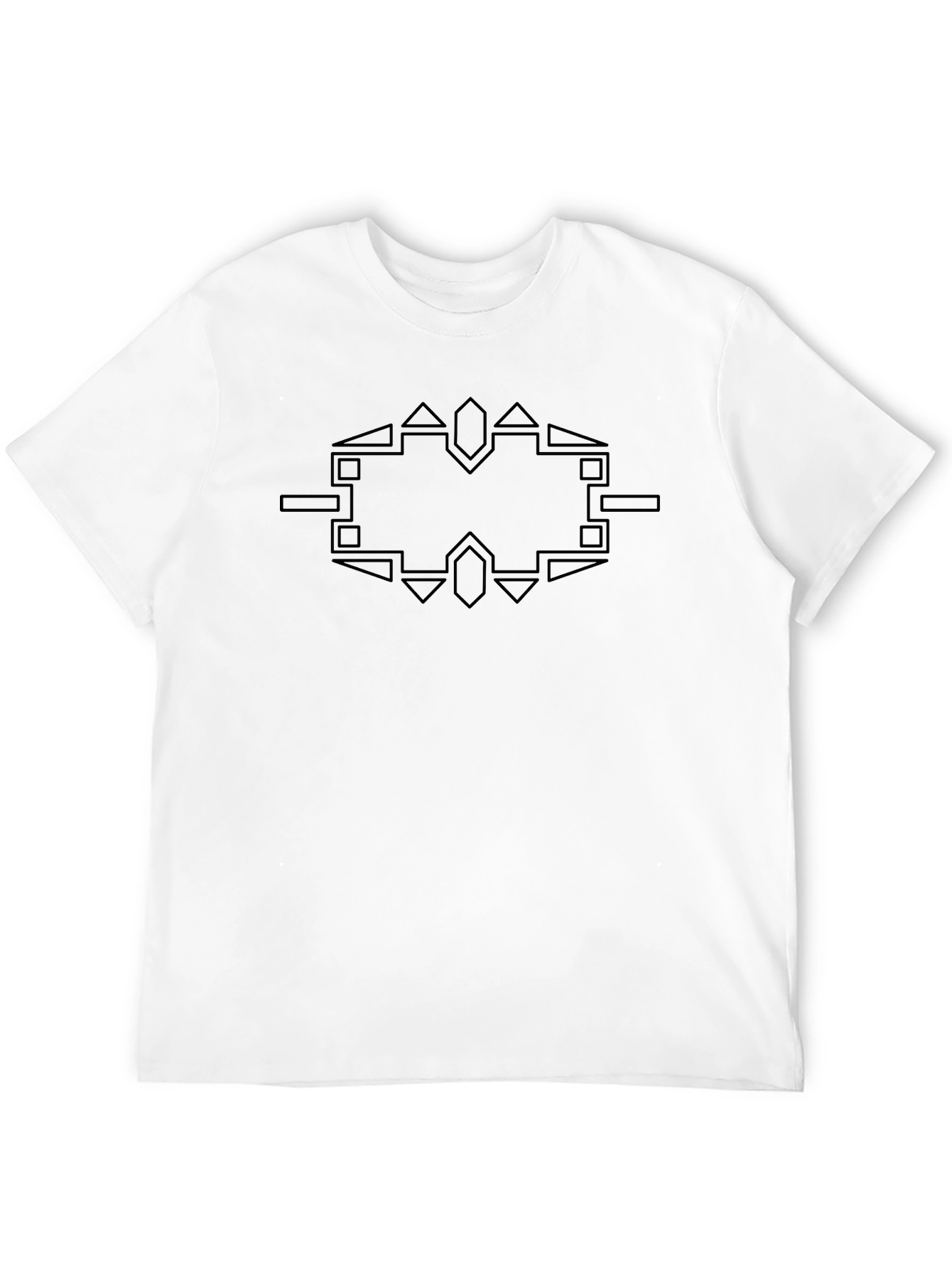 Geometric Graphic Tee - Modern Black Shirt
