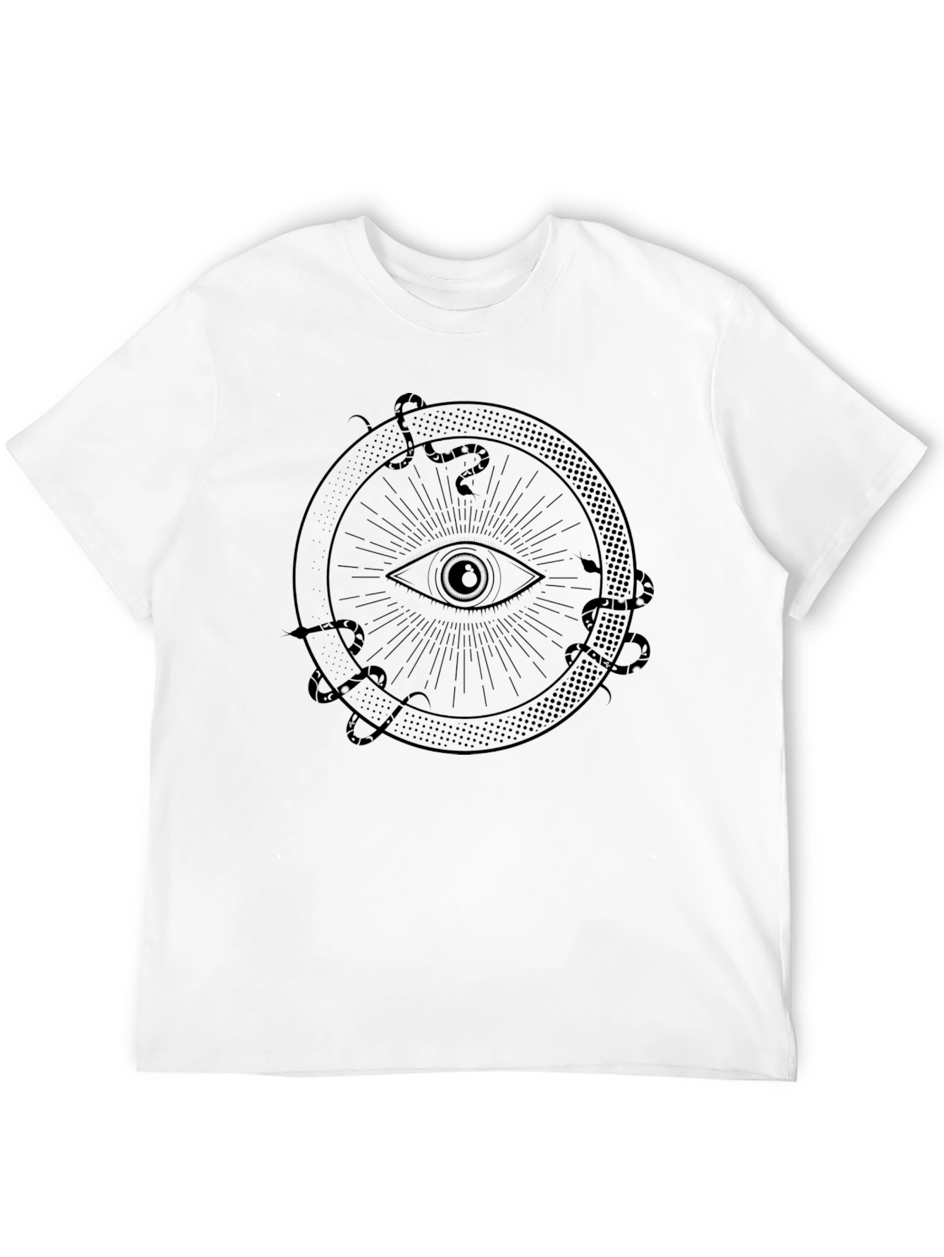 Eye of Providence Snake Circle Graphic Tee