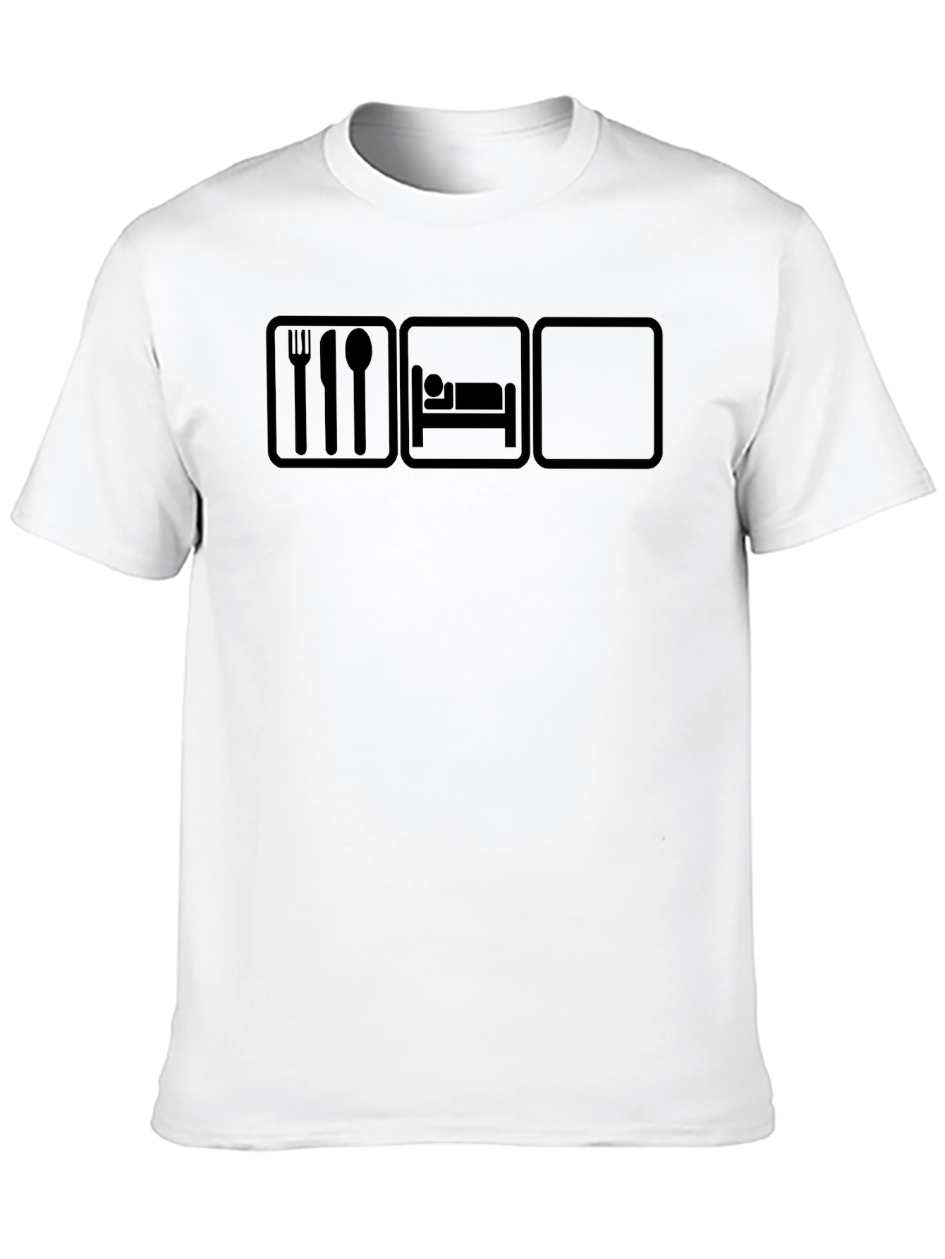 Eat Sleep Repeat Black Graphic Tee