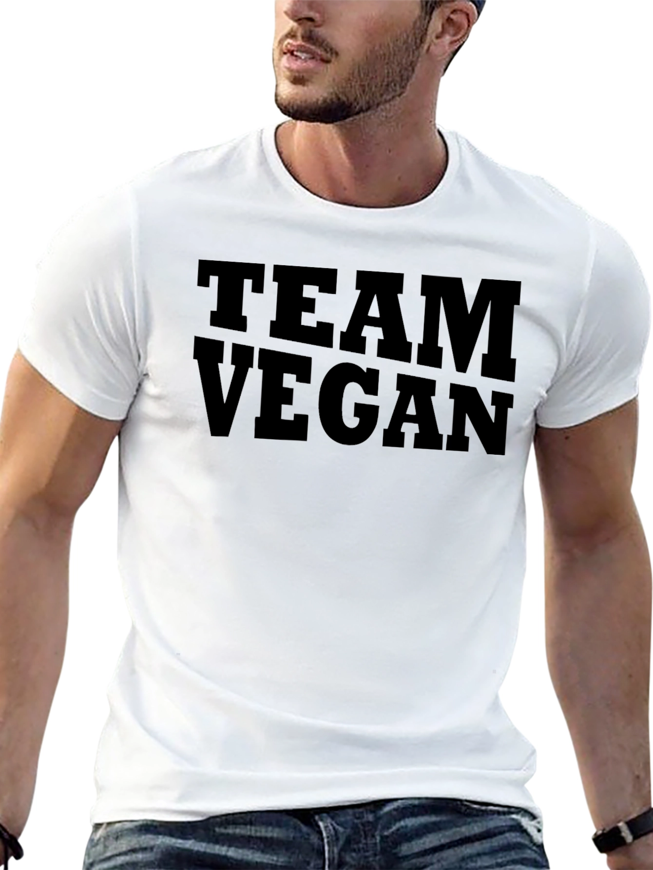 Team Vegan Graphic T-Shirt - Unisex Black Tee