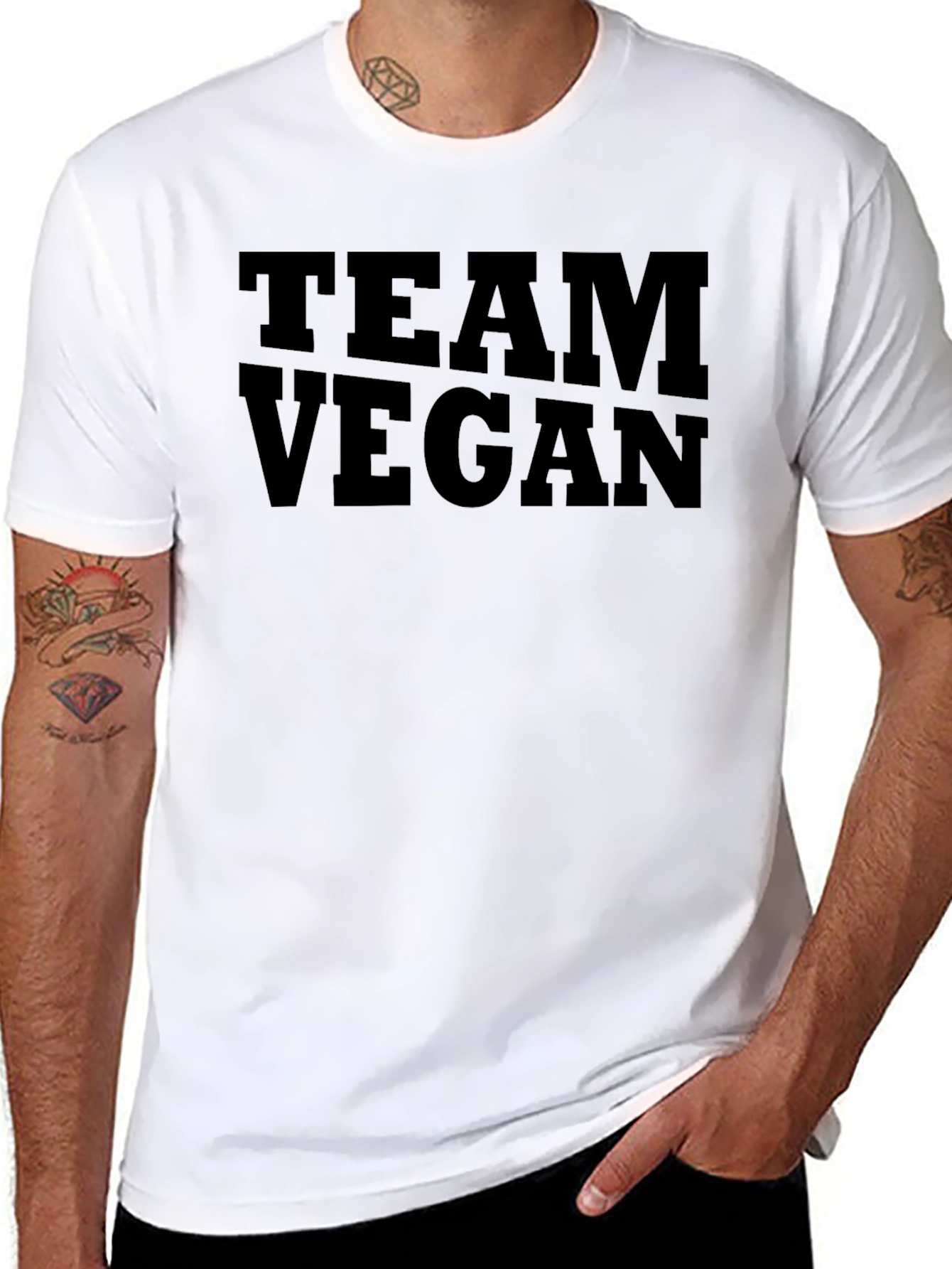 Team Vegan Graphic T-Shirt - Unisex Black Tee