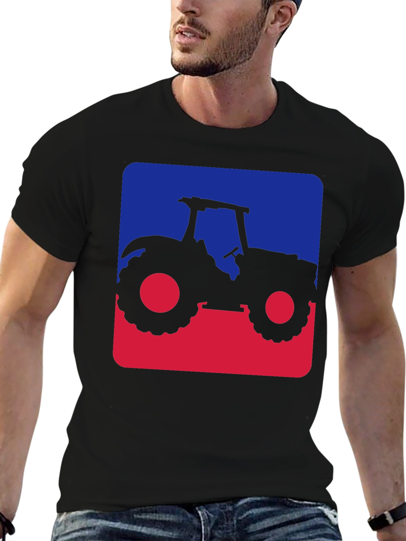 Tractor Silhouette Graphic Tee - Farm Life Style
