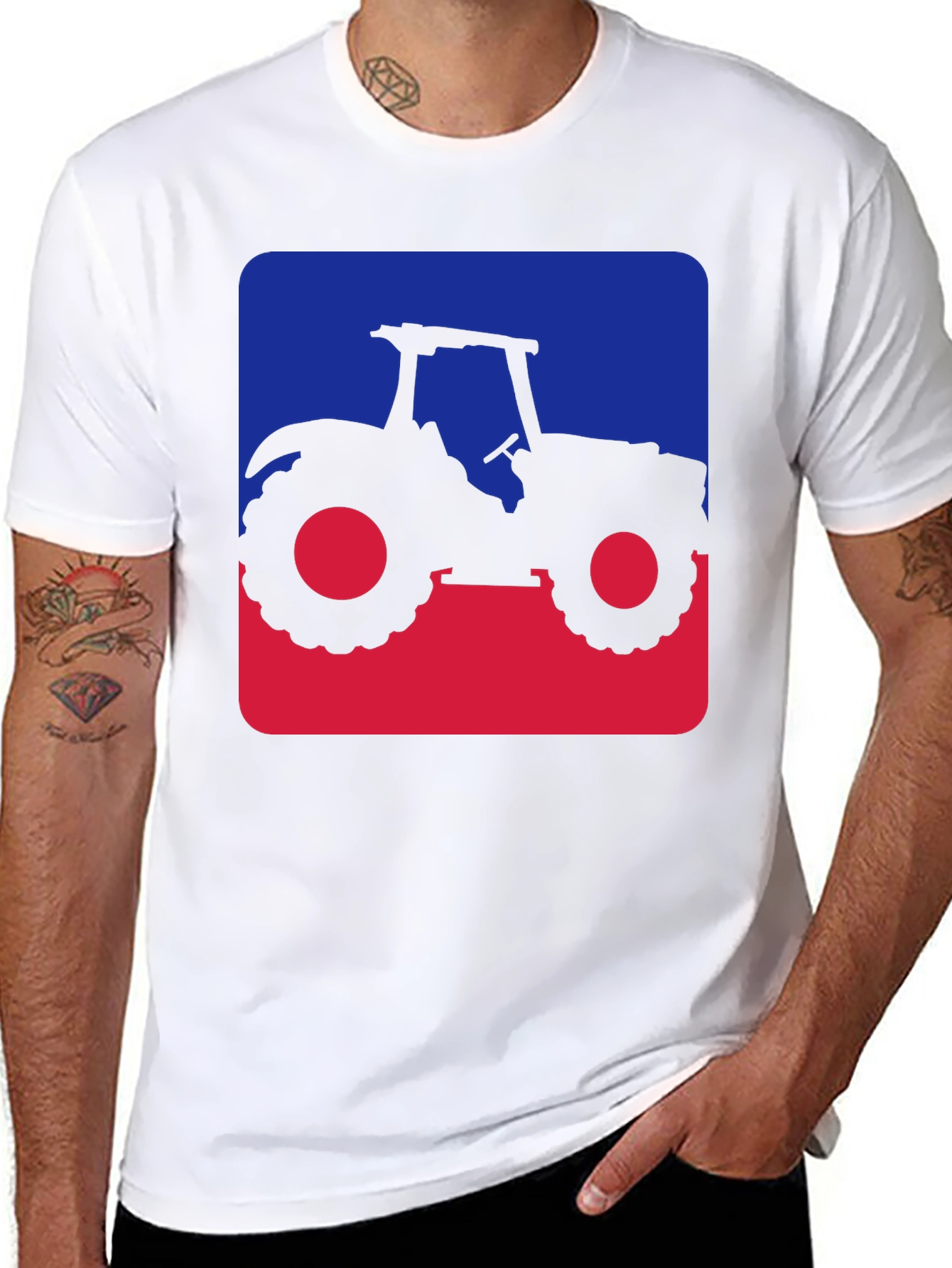 Tractor Silhouette Graphic Tee - Farm Life Style