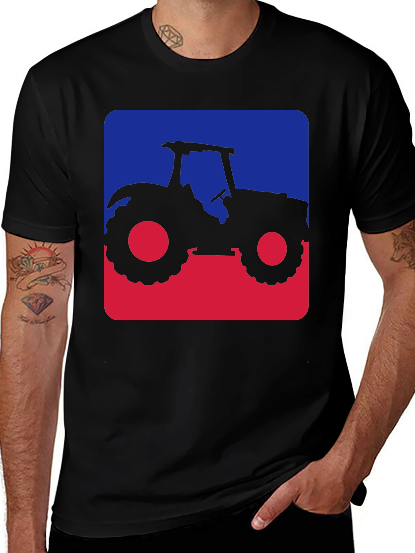 Tractor Silhouette Graphic Tee - Farm Life Style