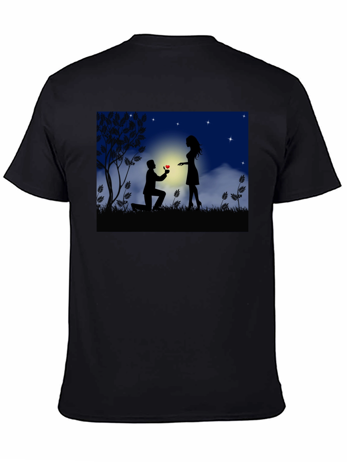 Romantic Proposal Graphic T-Shirt