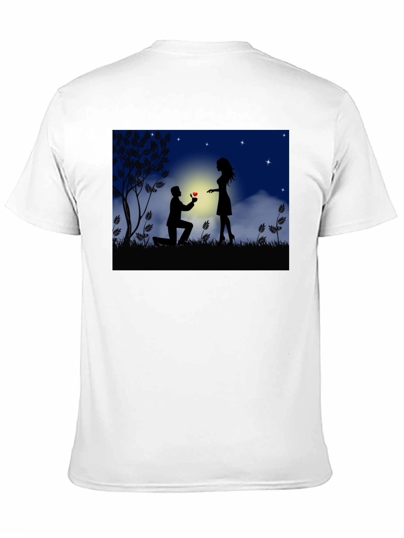 Romantic Proposal Graphic T-Shirt