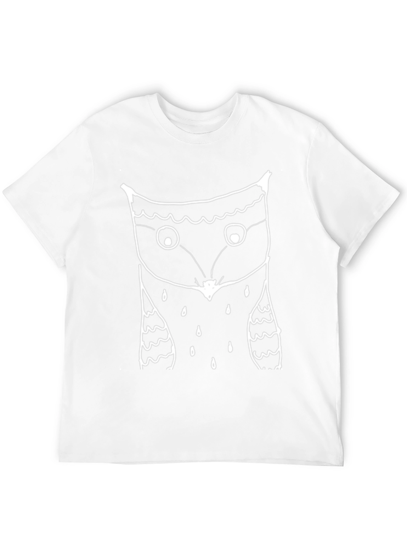 Mens Black T-Shirt with Owl Graphic