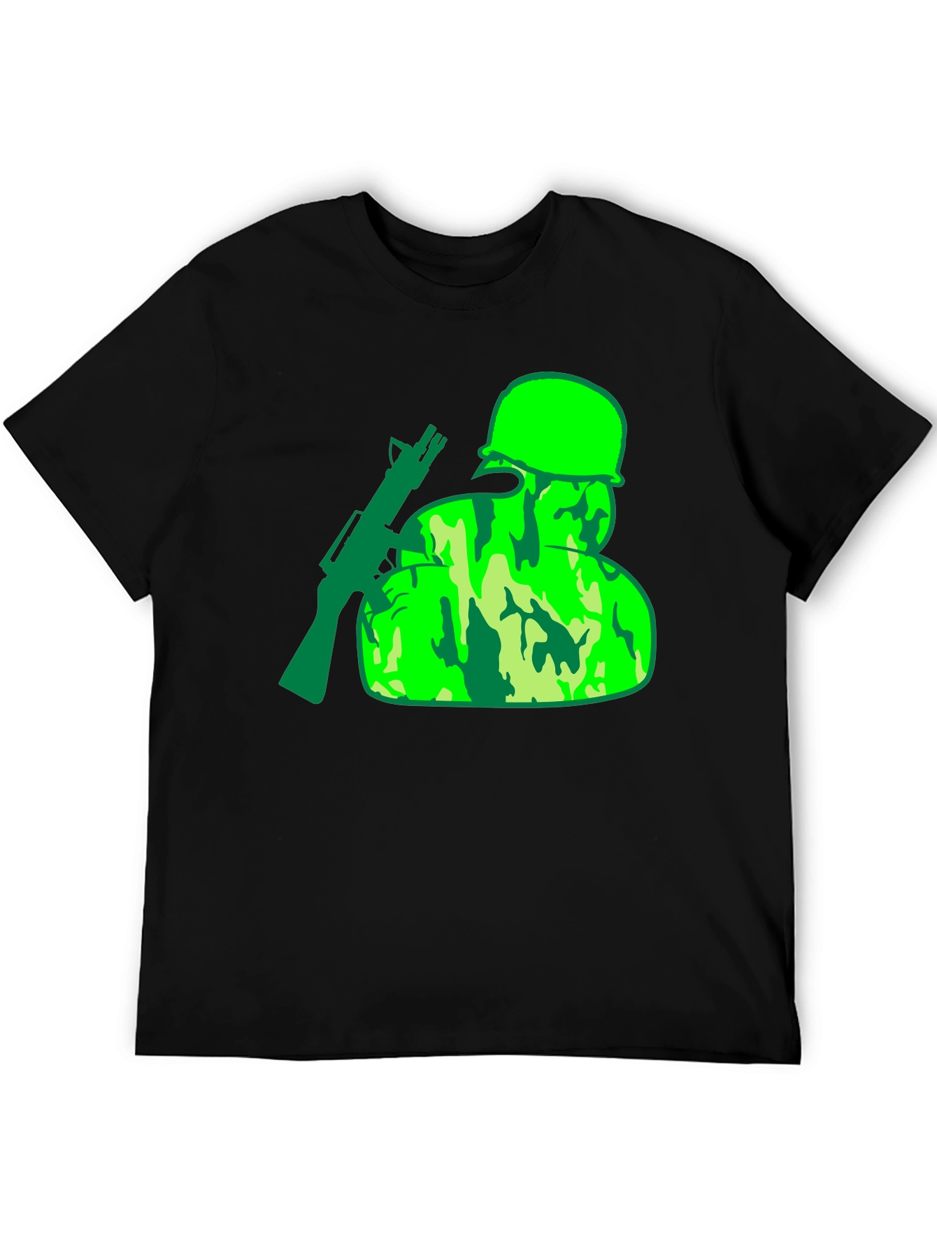 Camouflage Soldier Graphic T-Shirt