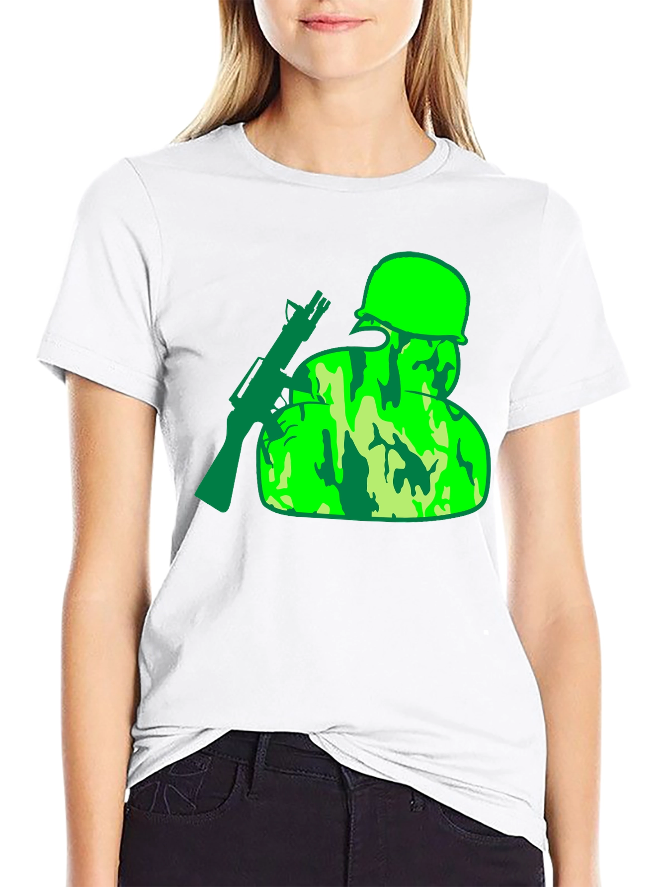 Camouflage Soldier Graphic T-Shirt