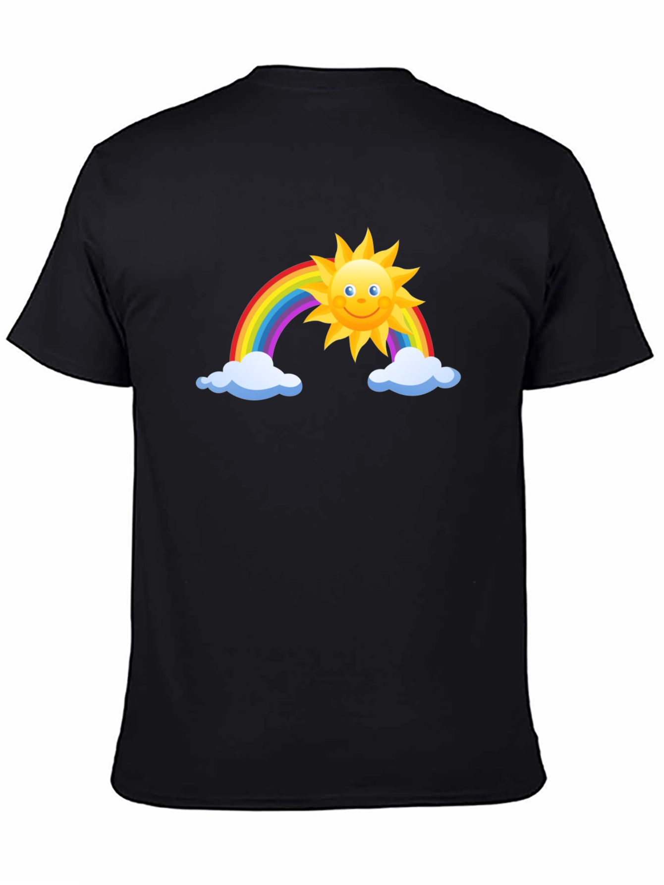 Rainbow Sun Graphic Black Tee