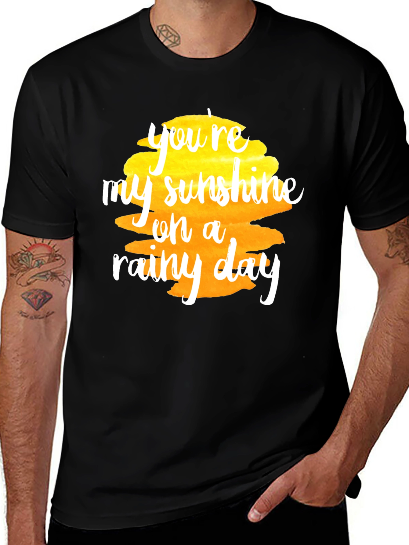 Sunshine on a Rainy Day Black T-Shirt