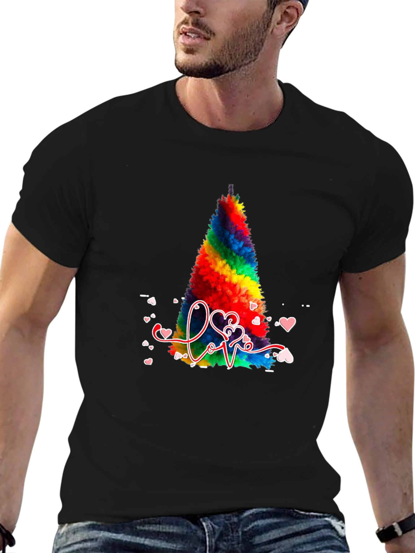 Rainbow Christmas Tree Love T-Shirt